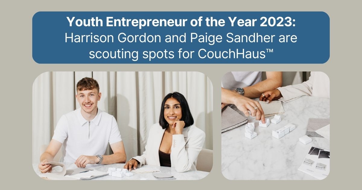 Youth Entrepreneur of the Year 2023: Harrison Gordon and Paige Sandher | Couch Haus