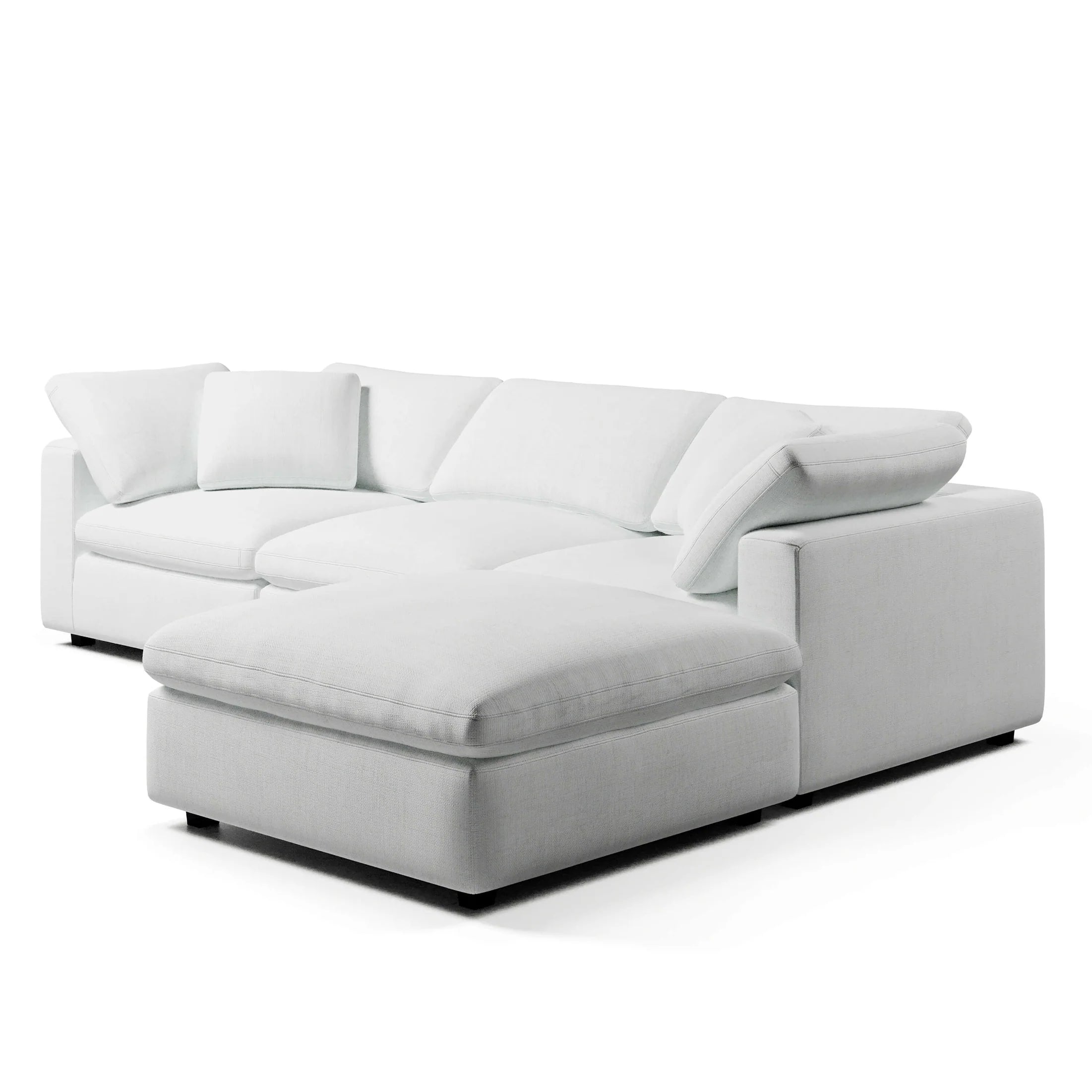 In Stock - Comfy Three Seater + Ottoman