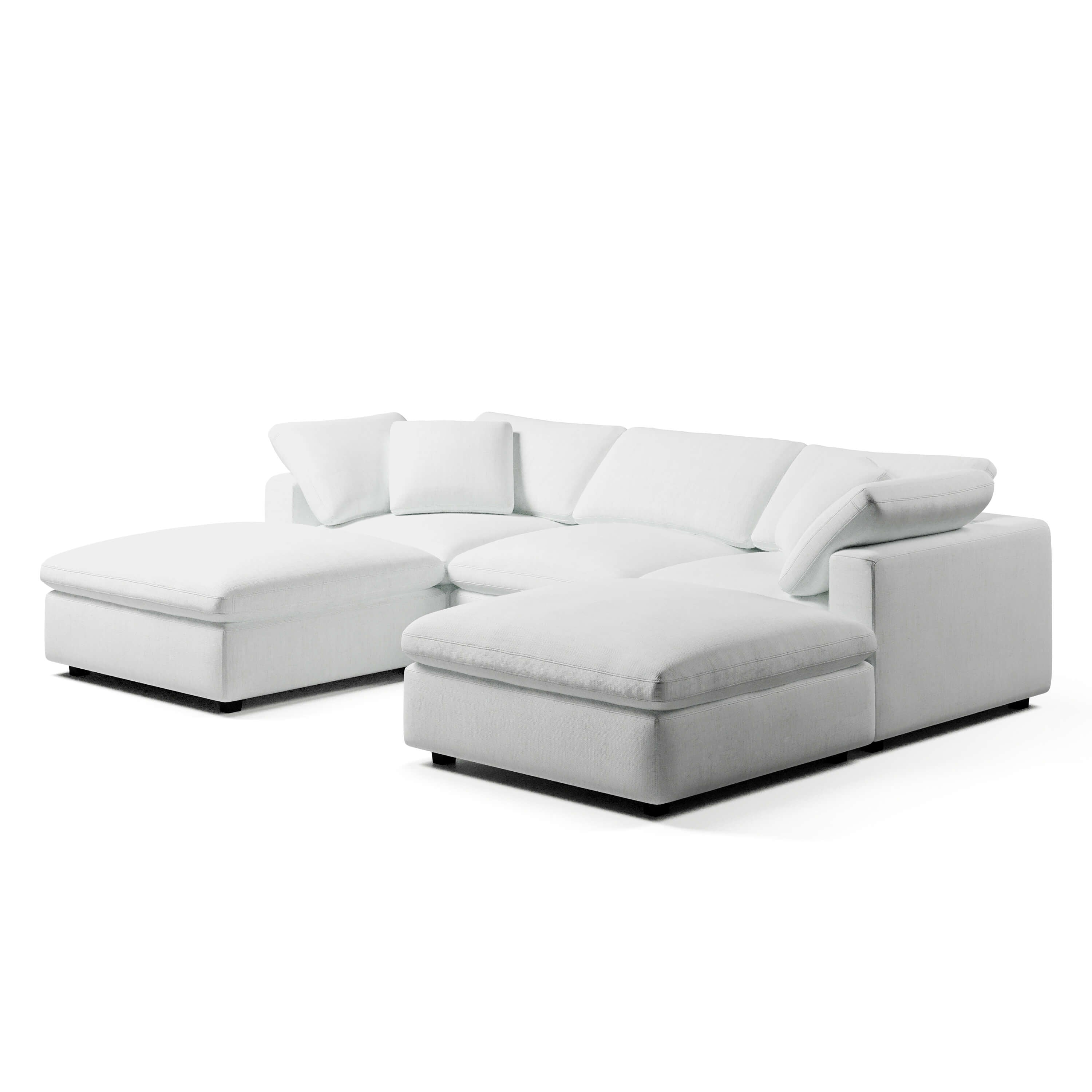 In Stock - Comfy Three Seater U-Sectional