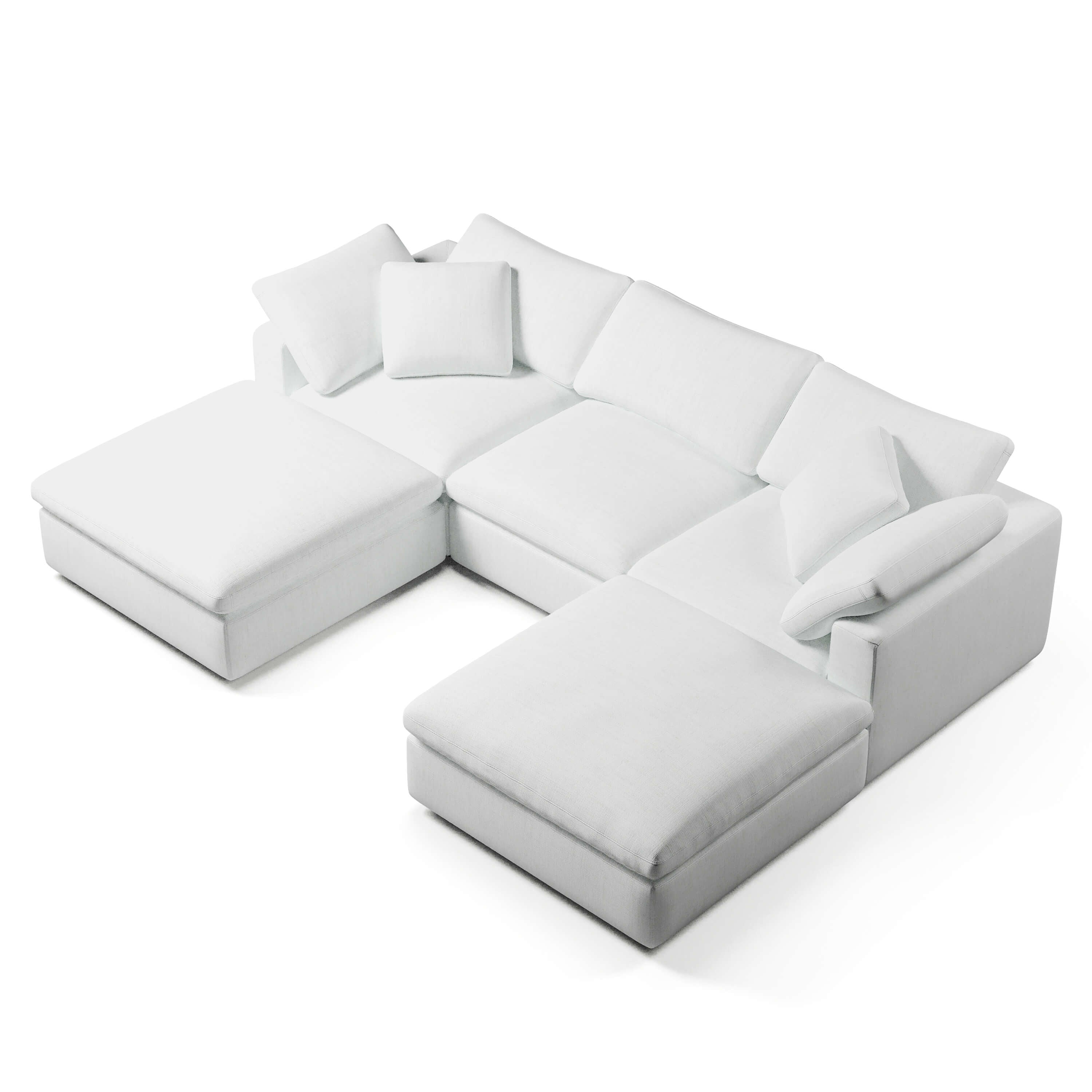 In Stock - Comfy Three Seater U-Sectional