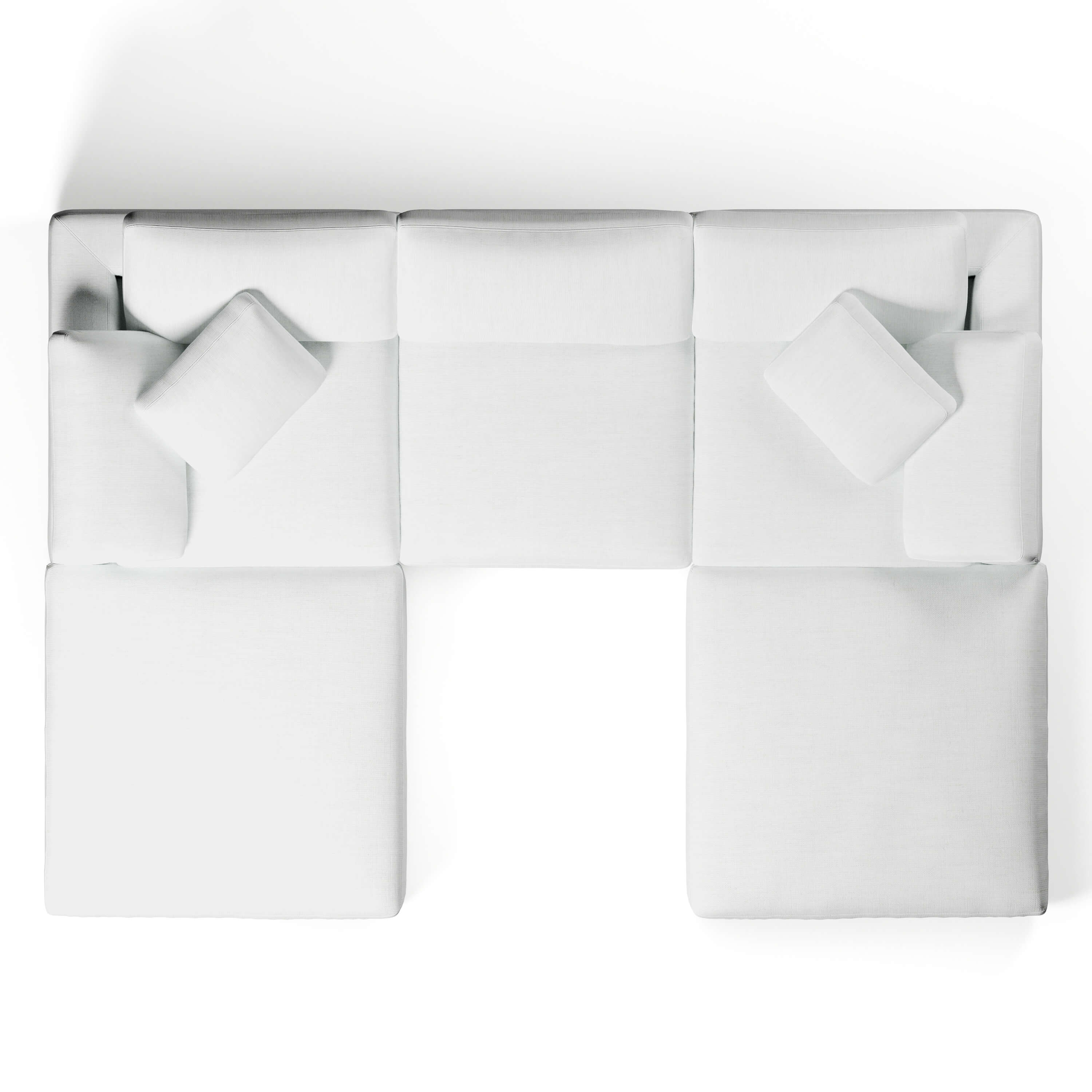 Comfy Three Seater U-Sectional Modular Sofa