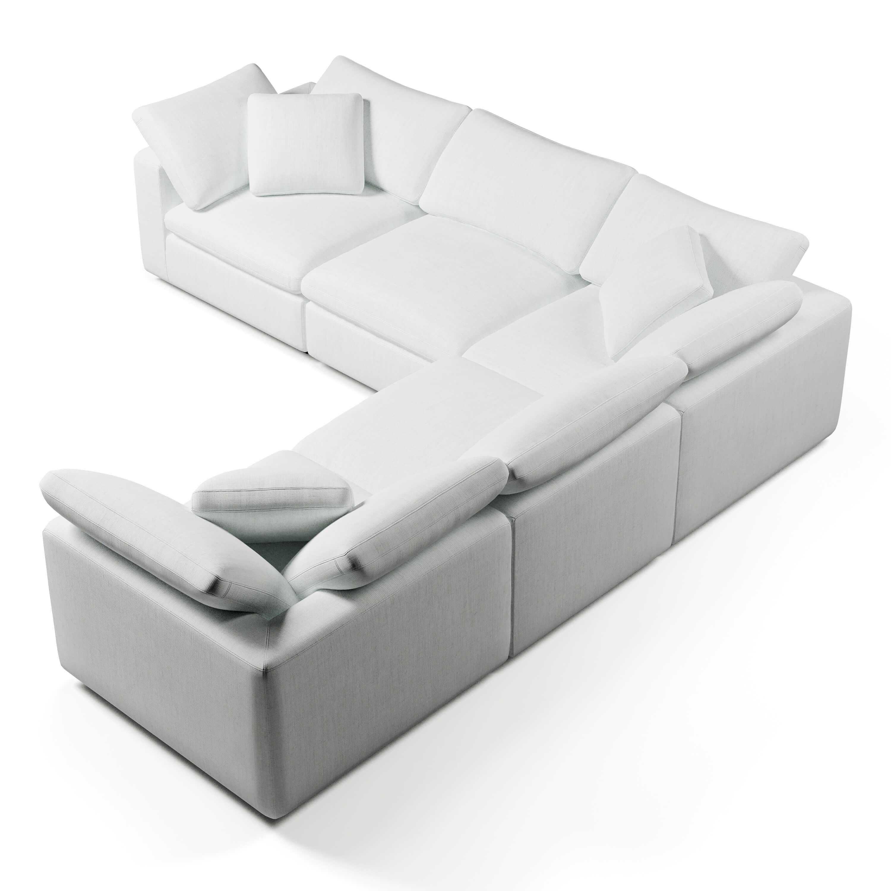 CouchHaus | Comfy Five Seater L-Sectional | Modular Sofas & Couches
