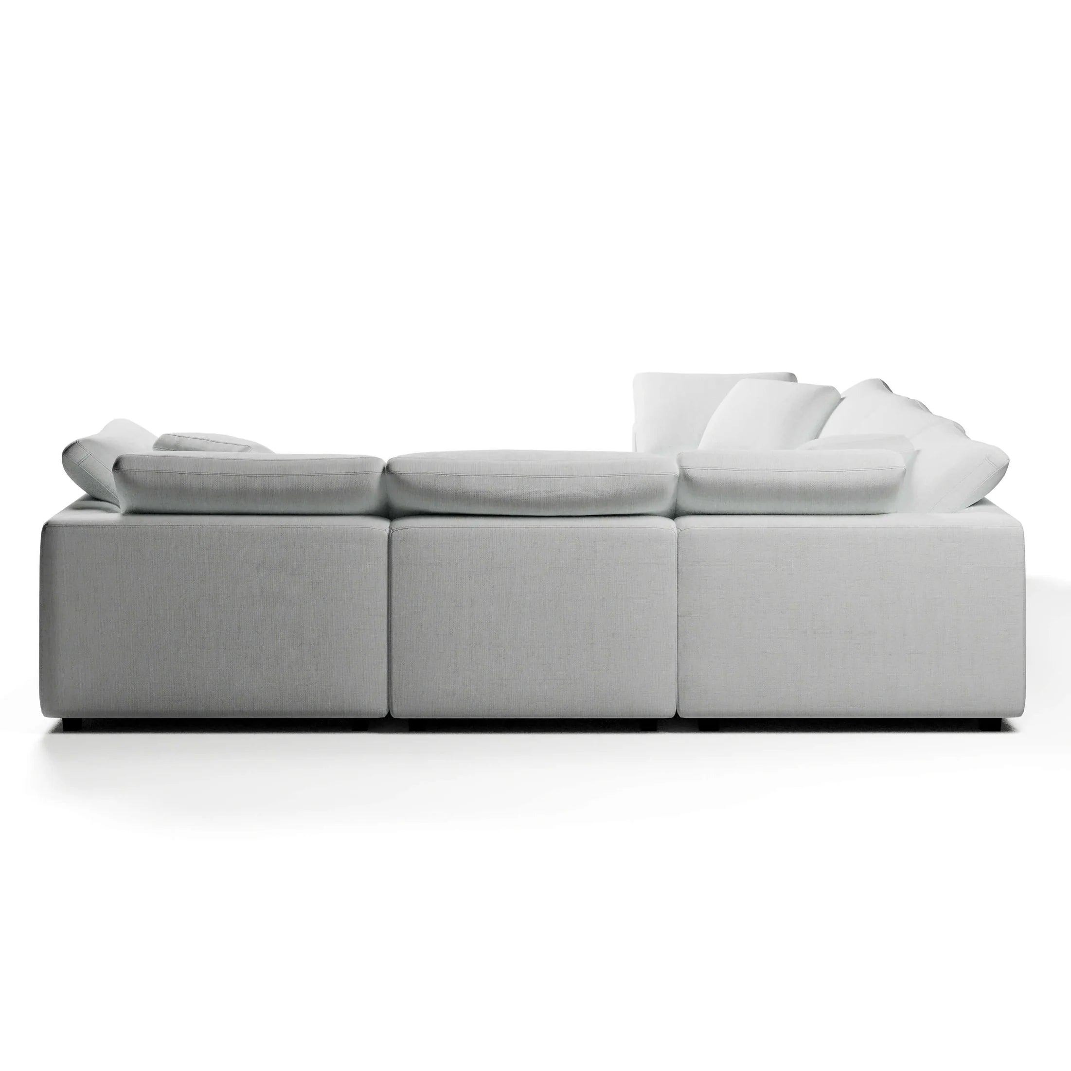 CouchHaus | Comfy Five-Seater & Ottoman L-Sectional | Modular Sofas & Couches