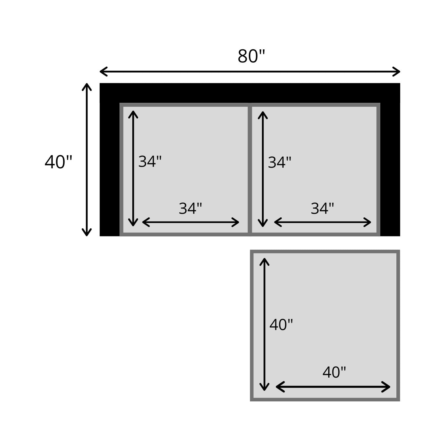 Comfy Two Seater + Ottoman Modular Sofa