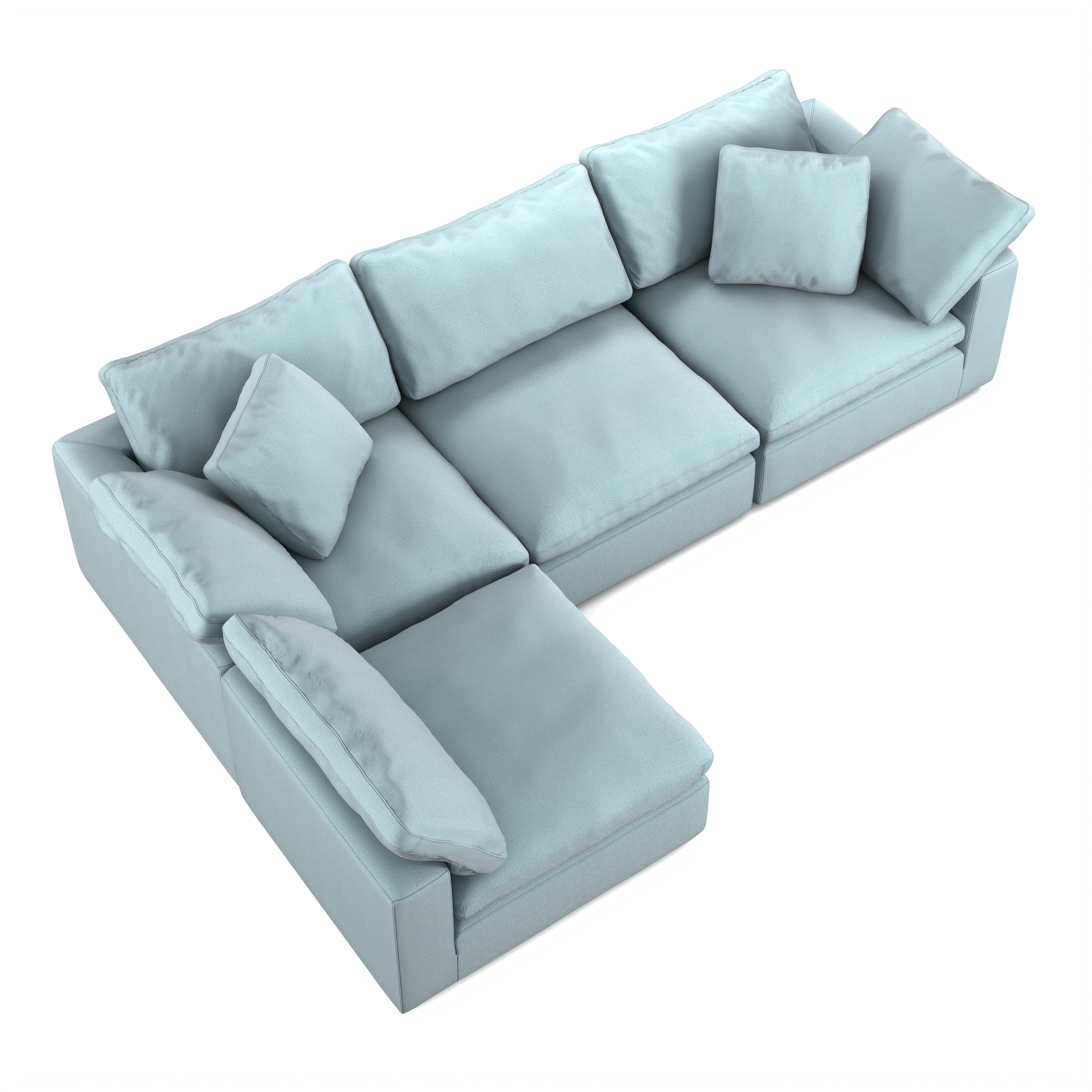 Custom 4-Seater L-Shaped Sectional