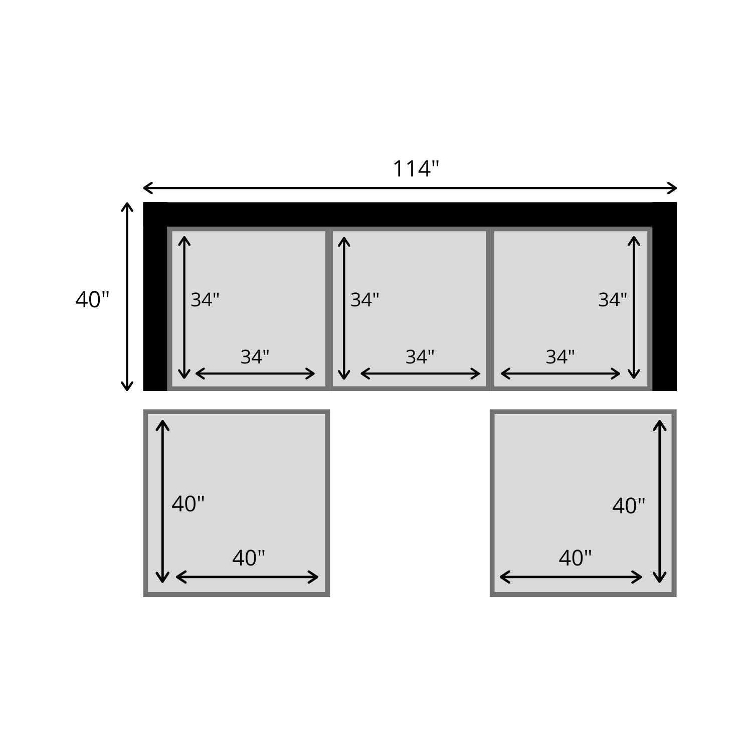 Comfy Three Seater U-Sectional Modular Sofa