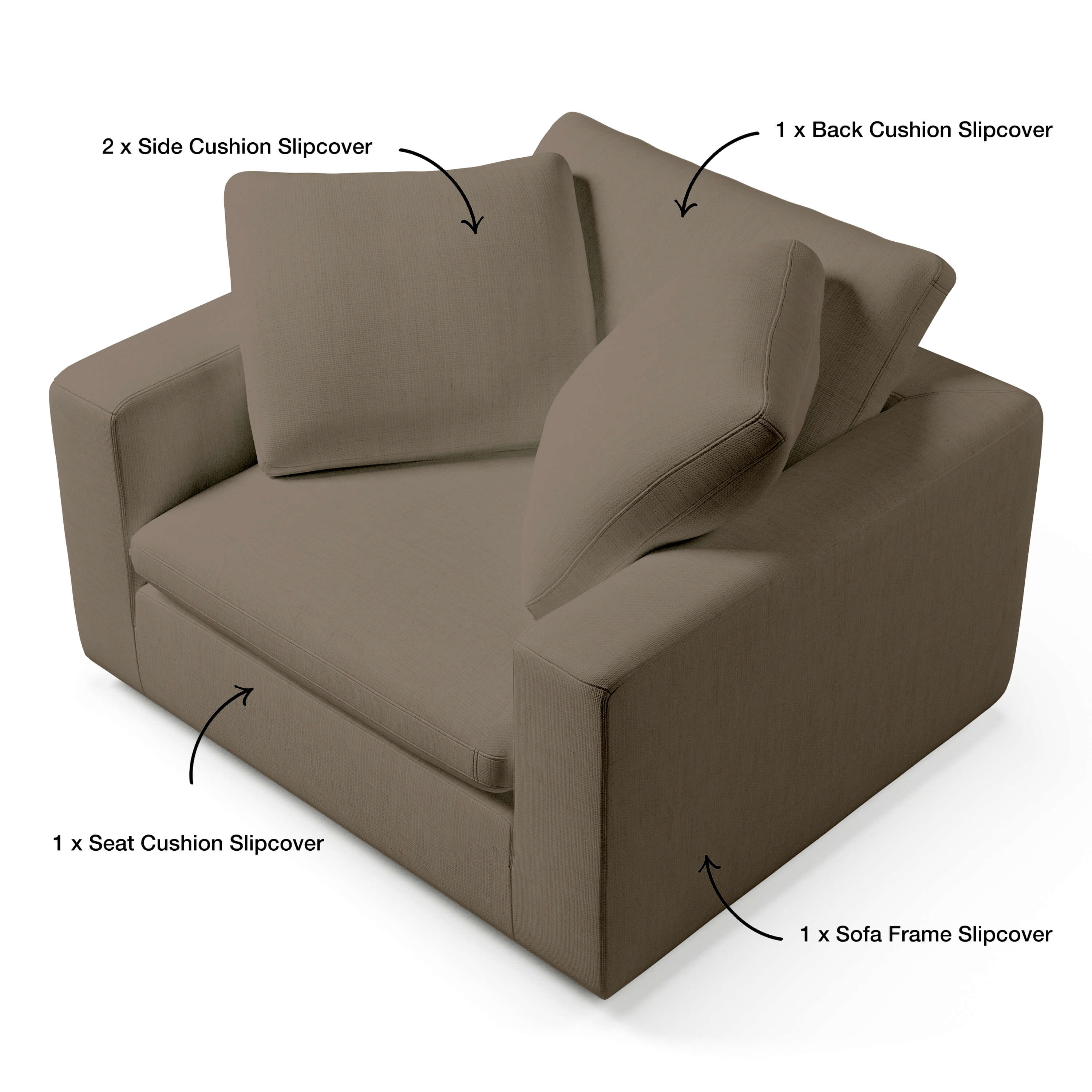 Sofa Chair Covers | Armchair Slipcover Replacement | Couch Haus