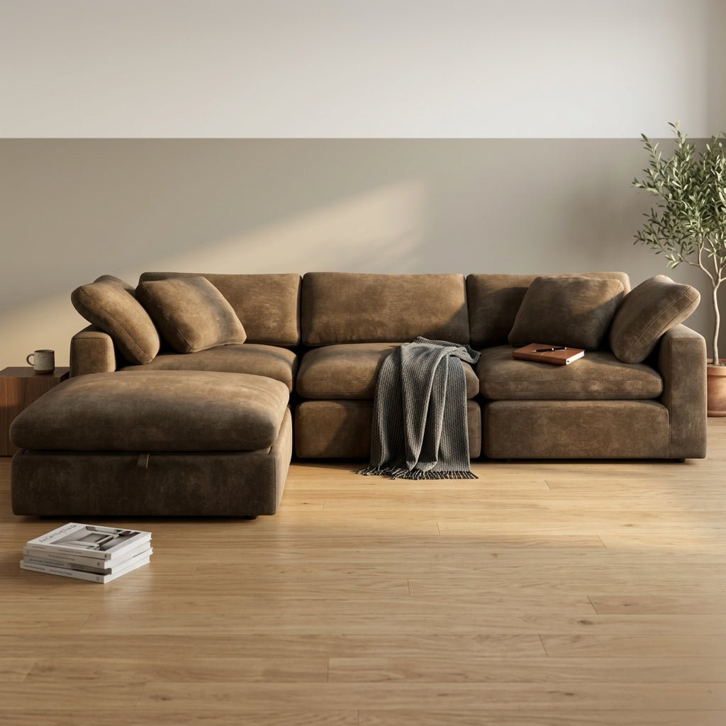 3-Seater & Ottoman Sofa (Open Box)