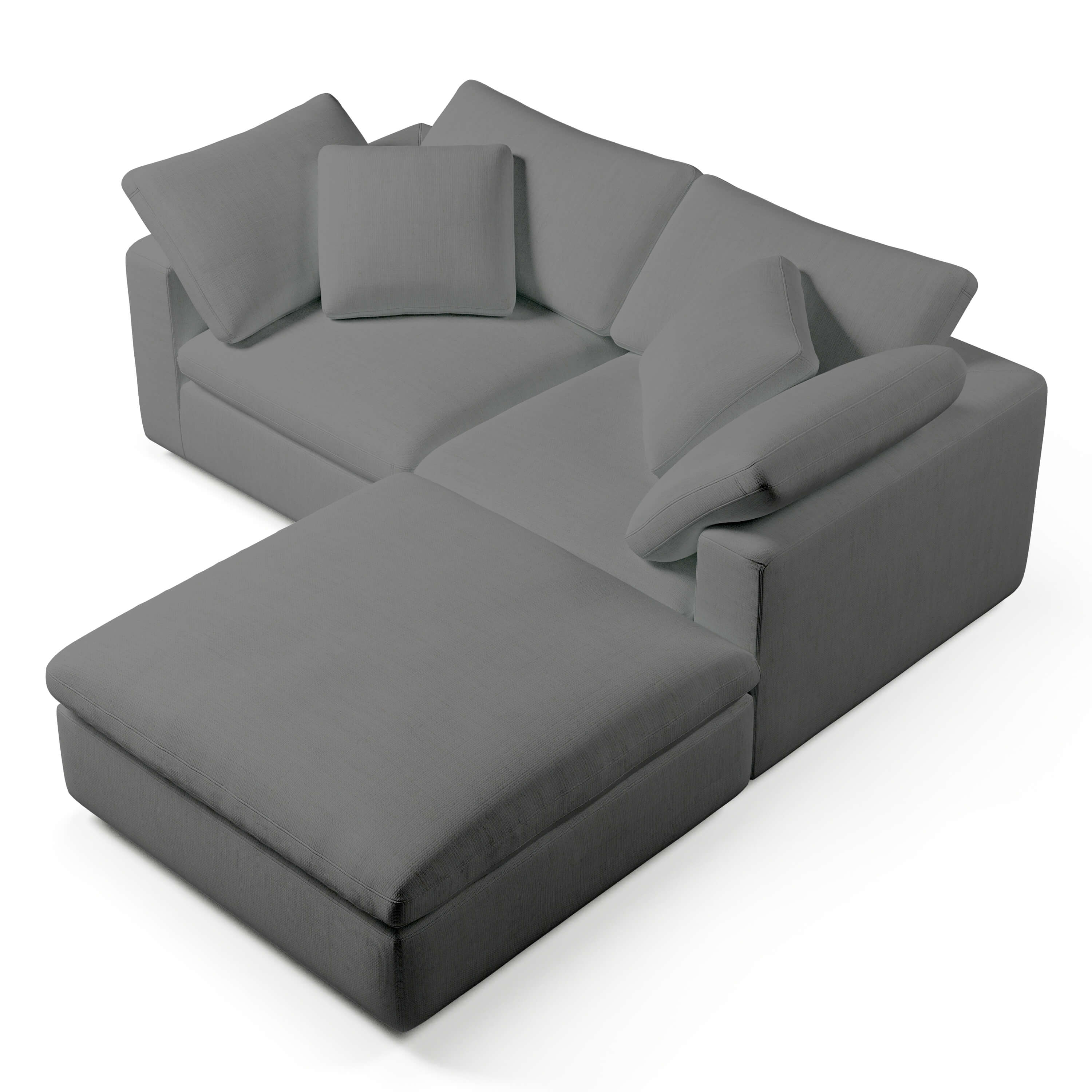 Comfy Modular Sofa - 2-Seater & Ottoman