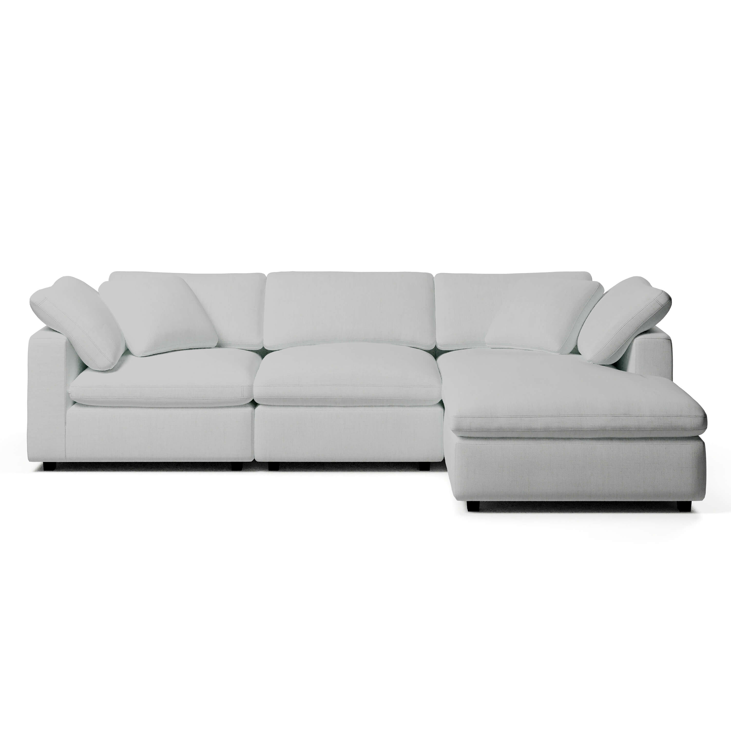 White Chaise Sofa | Modular 3 Seater Sofa | Couch Haus