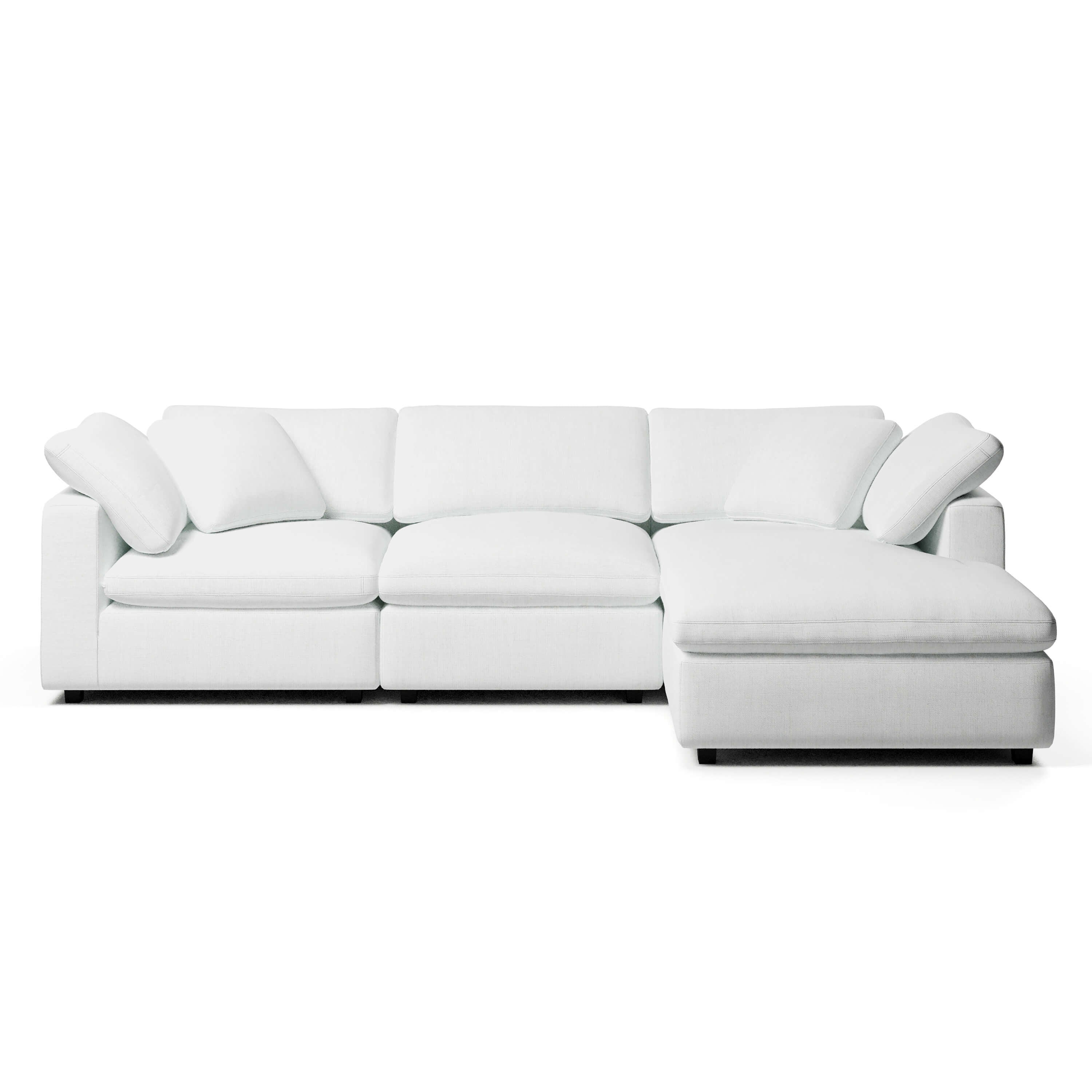 White Chaise Sofa | Modular 3 Seater Sofa | Couch Haus