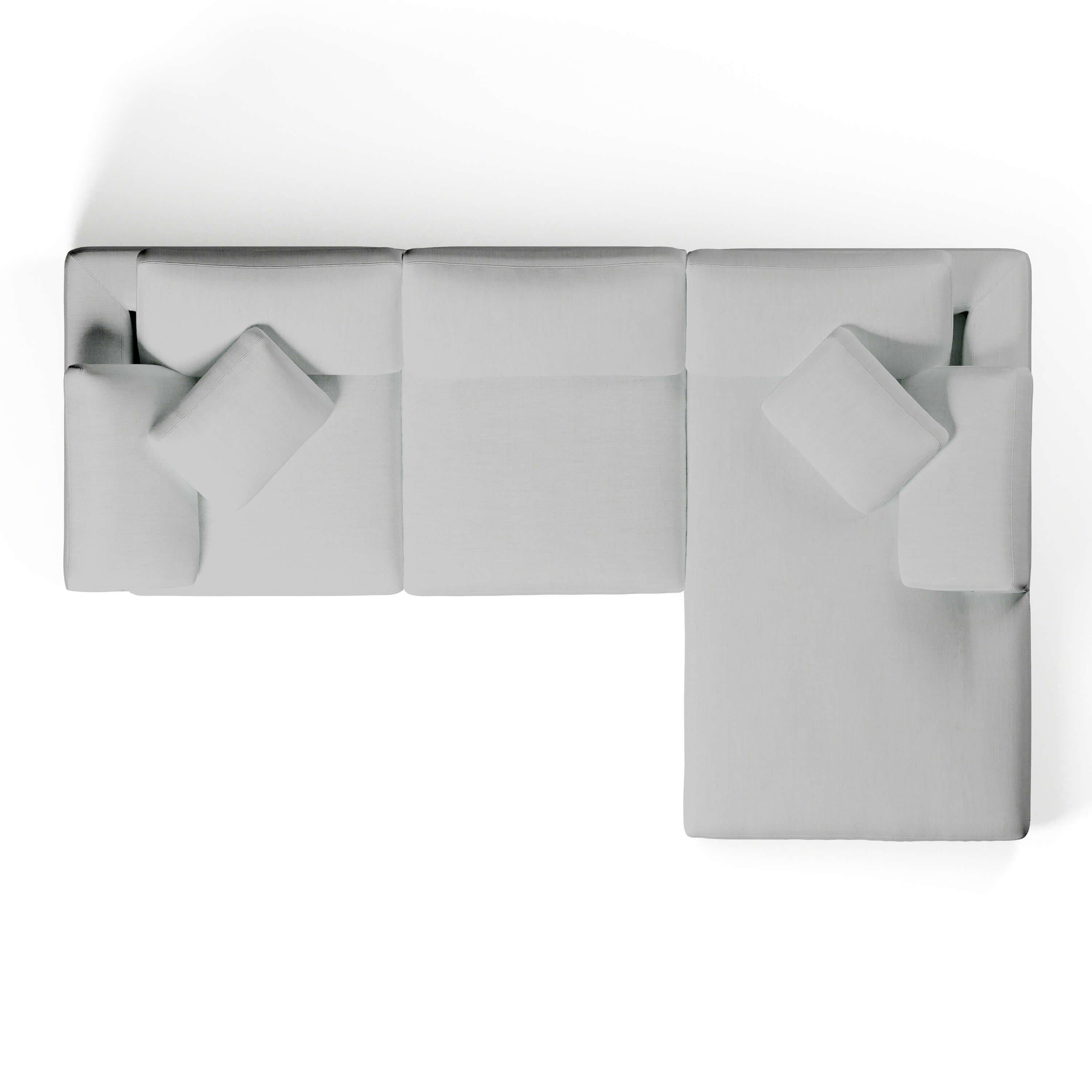 White Chaise Sofa | Modular 3 Seater Sofa | Couch Haus