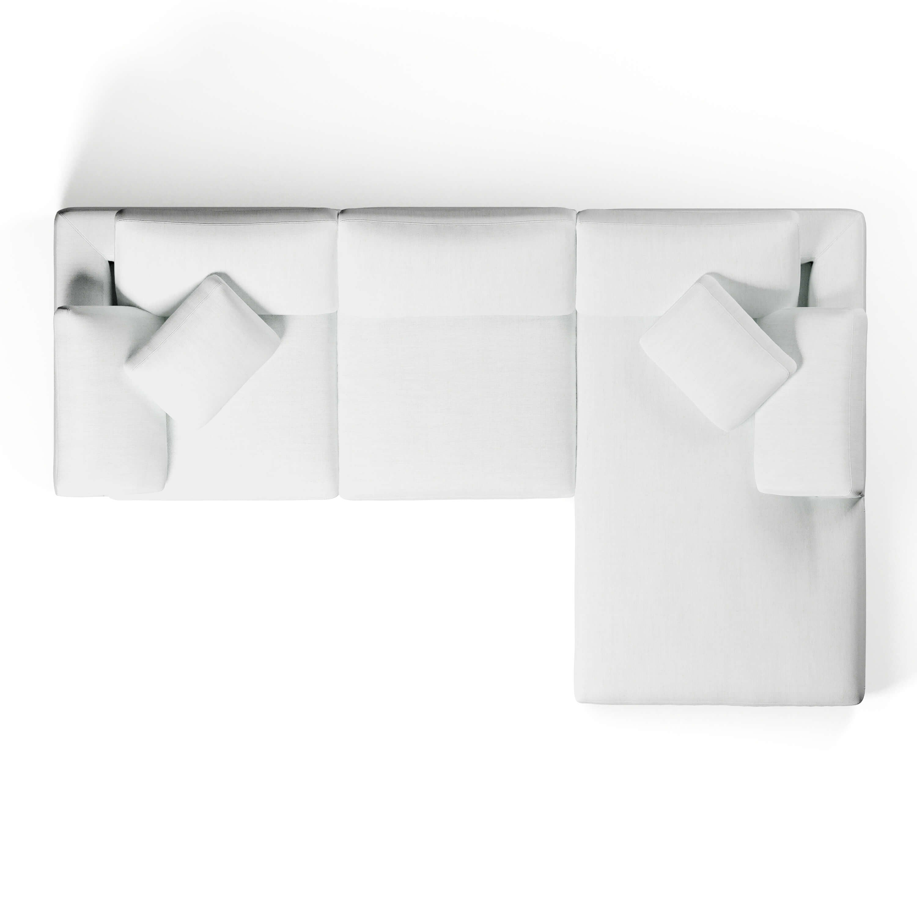 White Chaise Sofa | Modular 3 Seater Sofa | Couch Haus