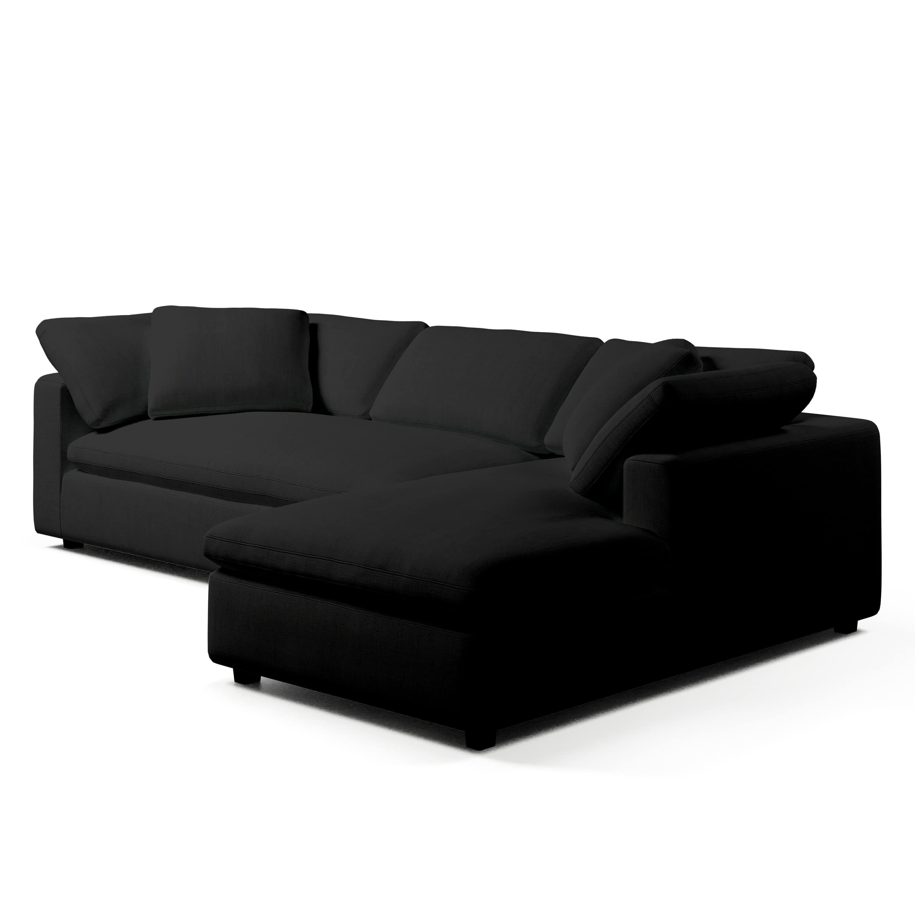 Comfy Modular Sofa - 3-Seater Right-Arm Chaise Bench-Seat