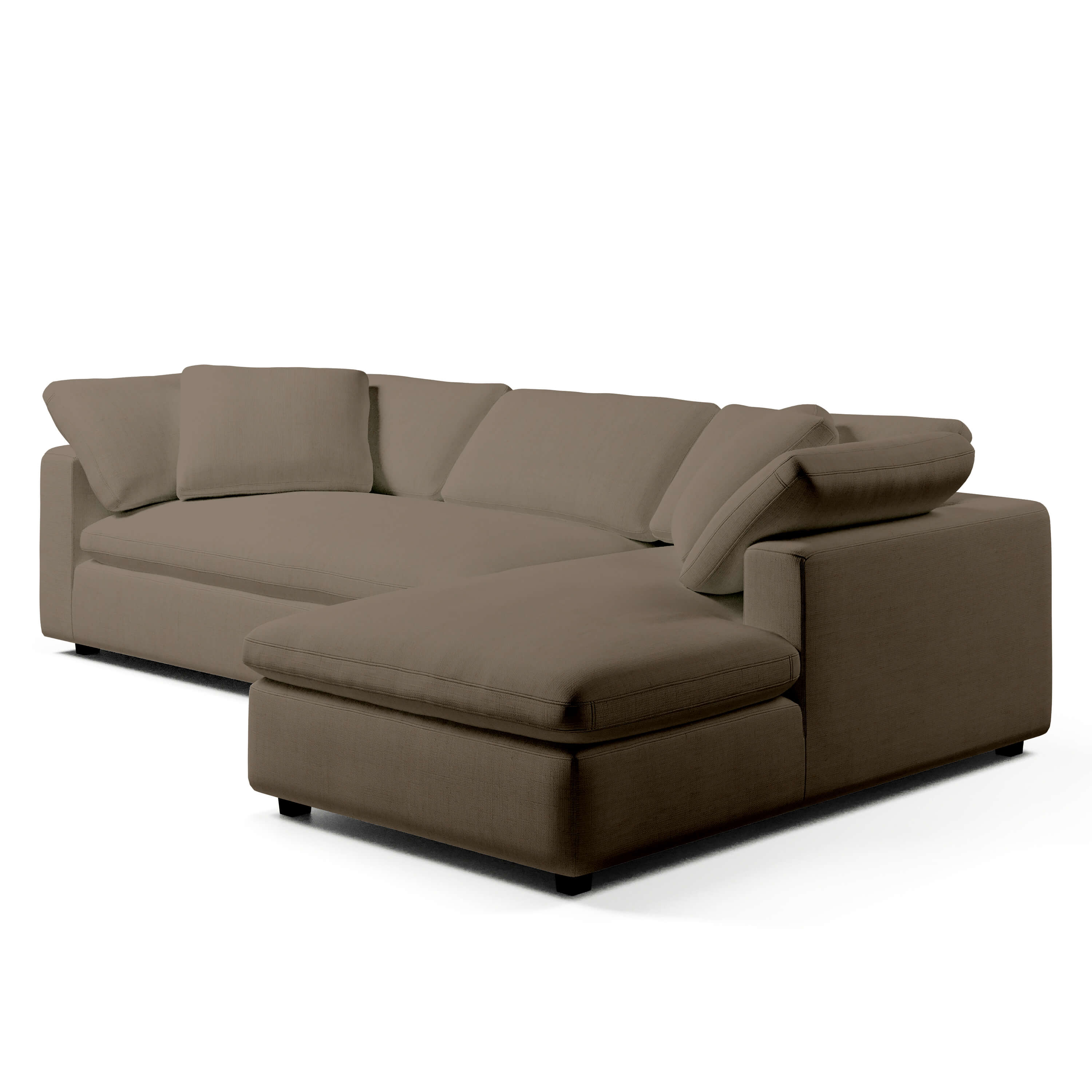 Comfy Modular Sofa - 3-Seater Right-Arm Chaise Bench-Seat