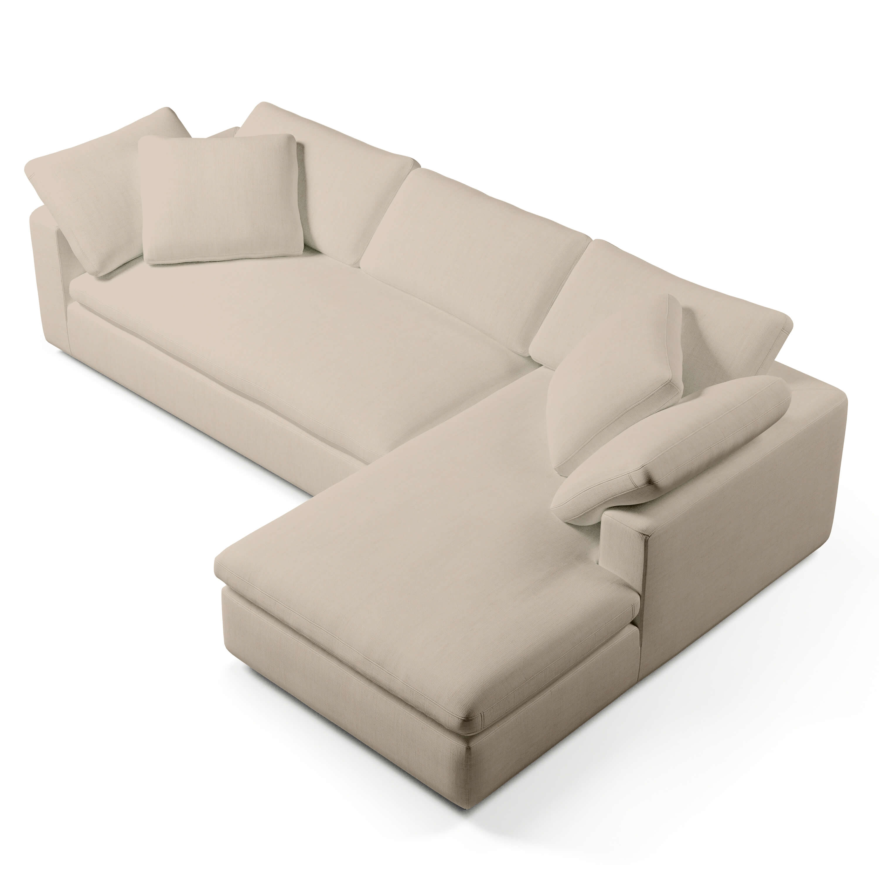 Comfy Modular Sofa - 3-Seater Right-Arm Chaise Bench-Seat