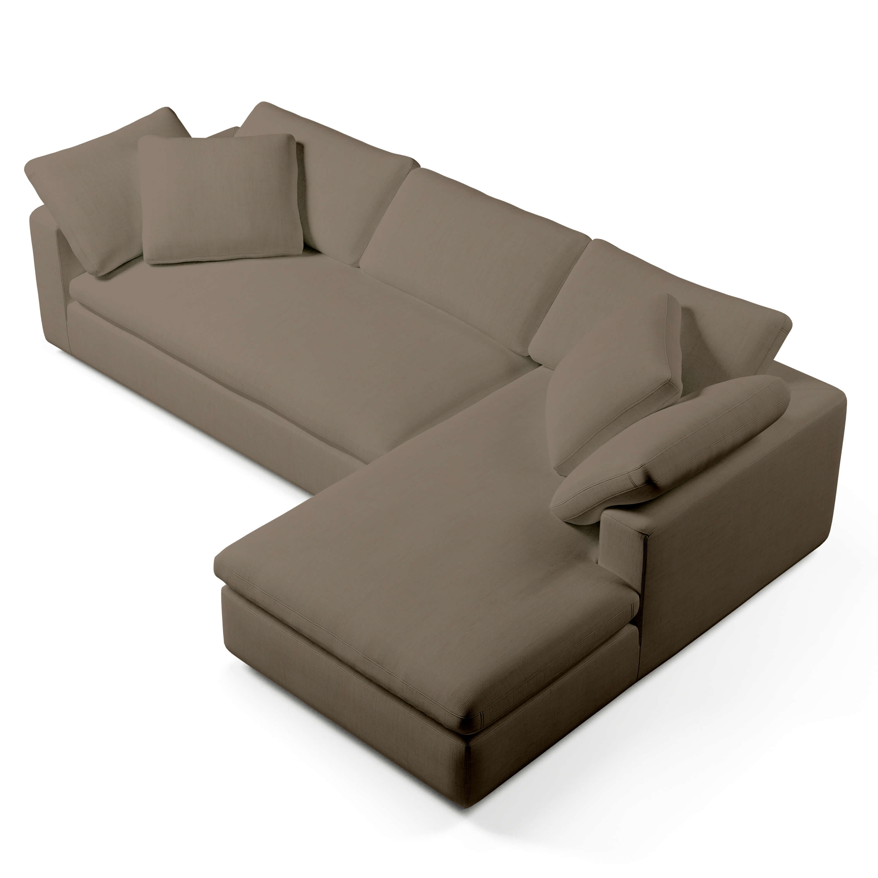 Comfy Modular Sofa - 3-Seater Right-Arm Chaise Bench-Seat