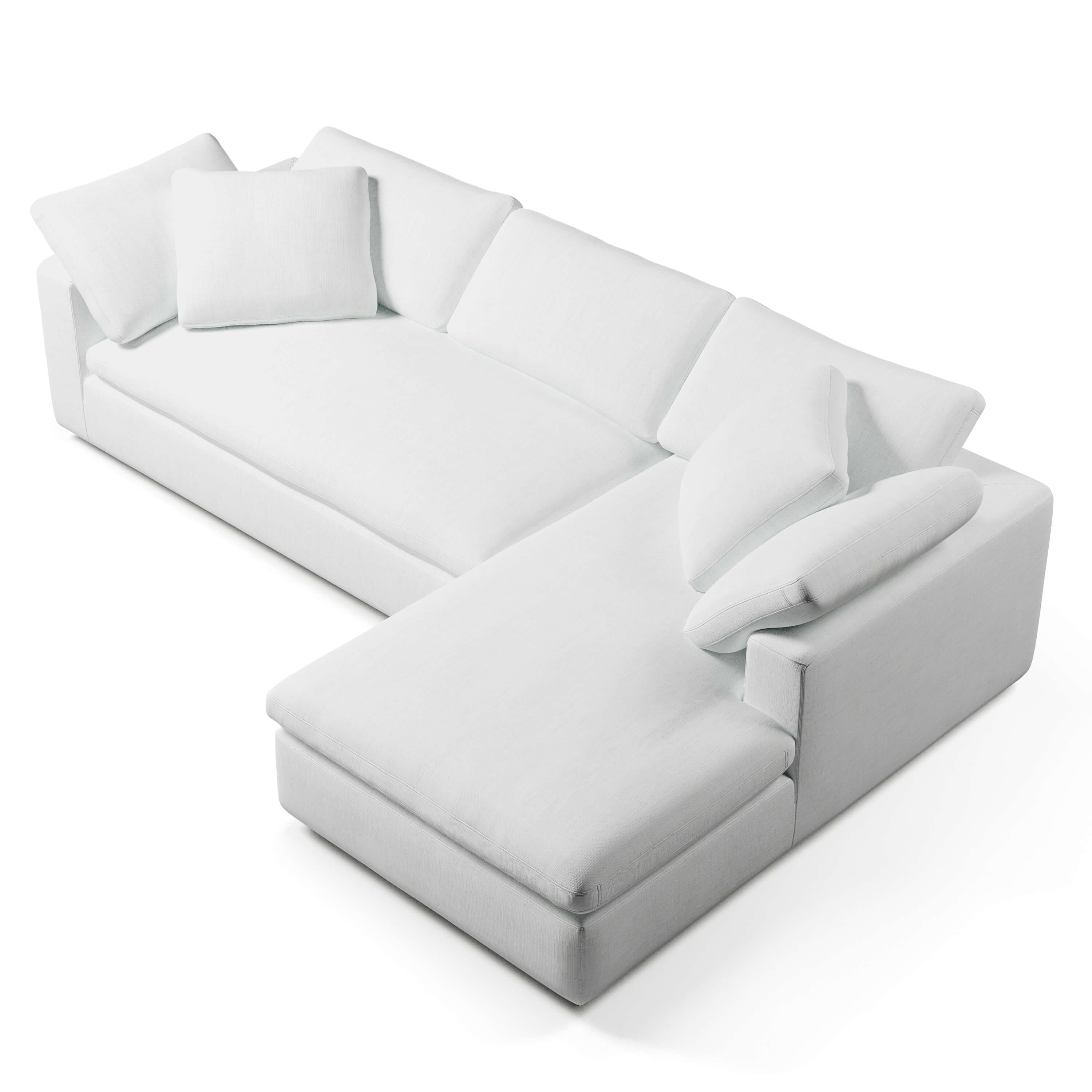 Comfy Modular Sofa - 3-Seater Right-Arm Chaise Bench-Seat