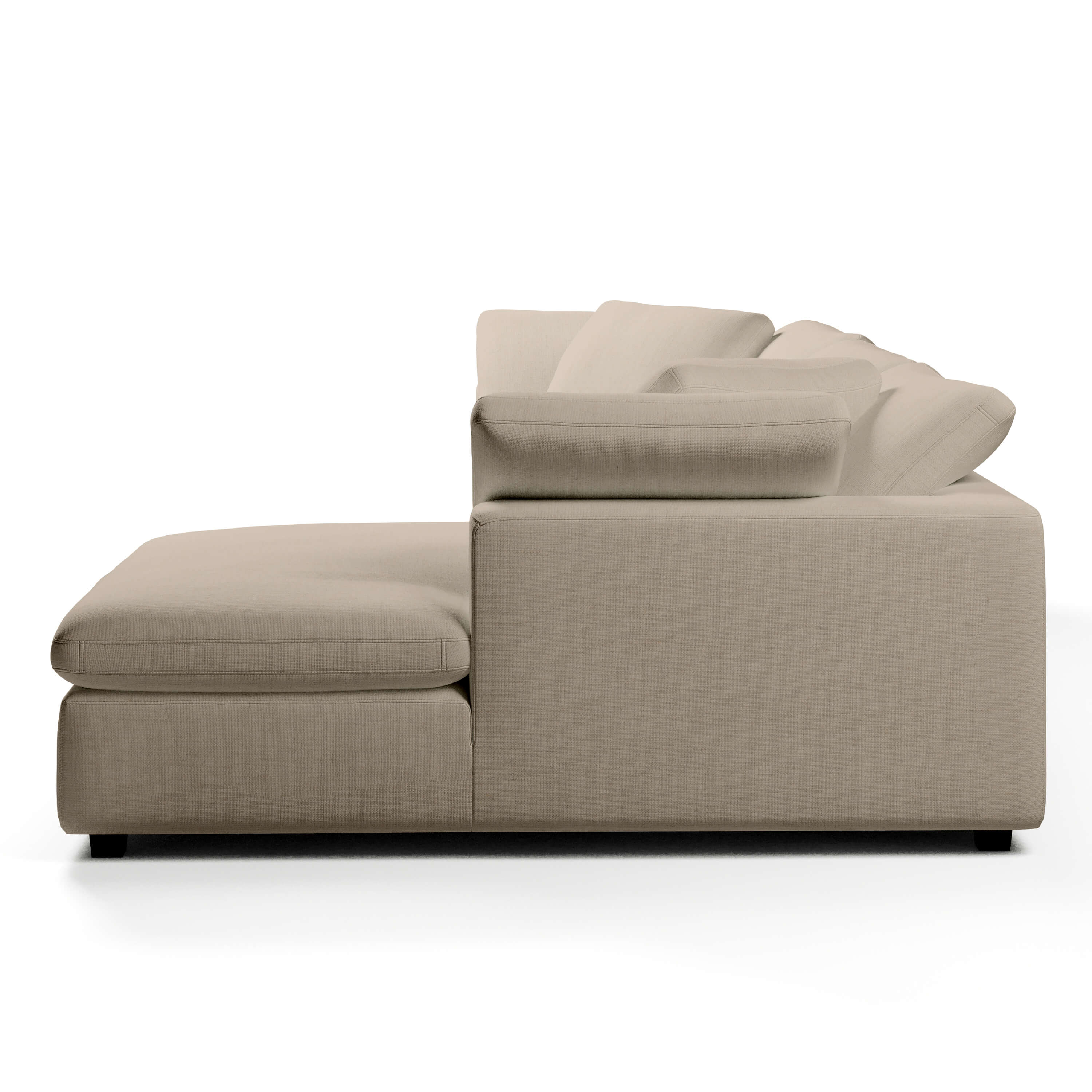 Comfy Modular Sofa - 3-Seater Right-Arm Chaise Bench-Seat