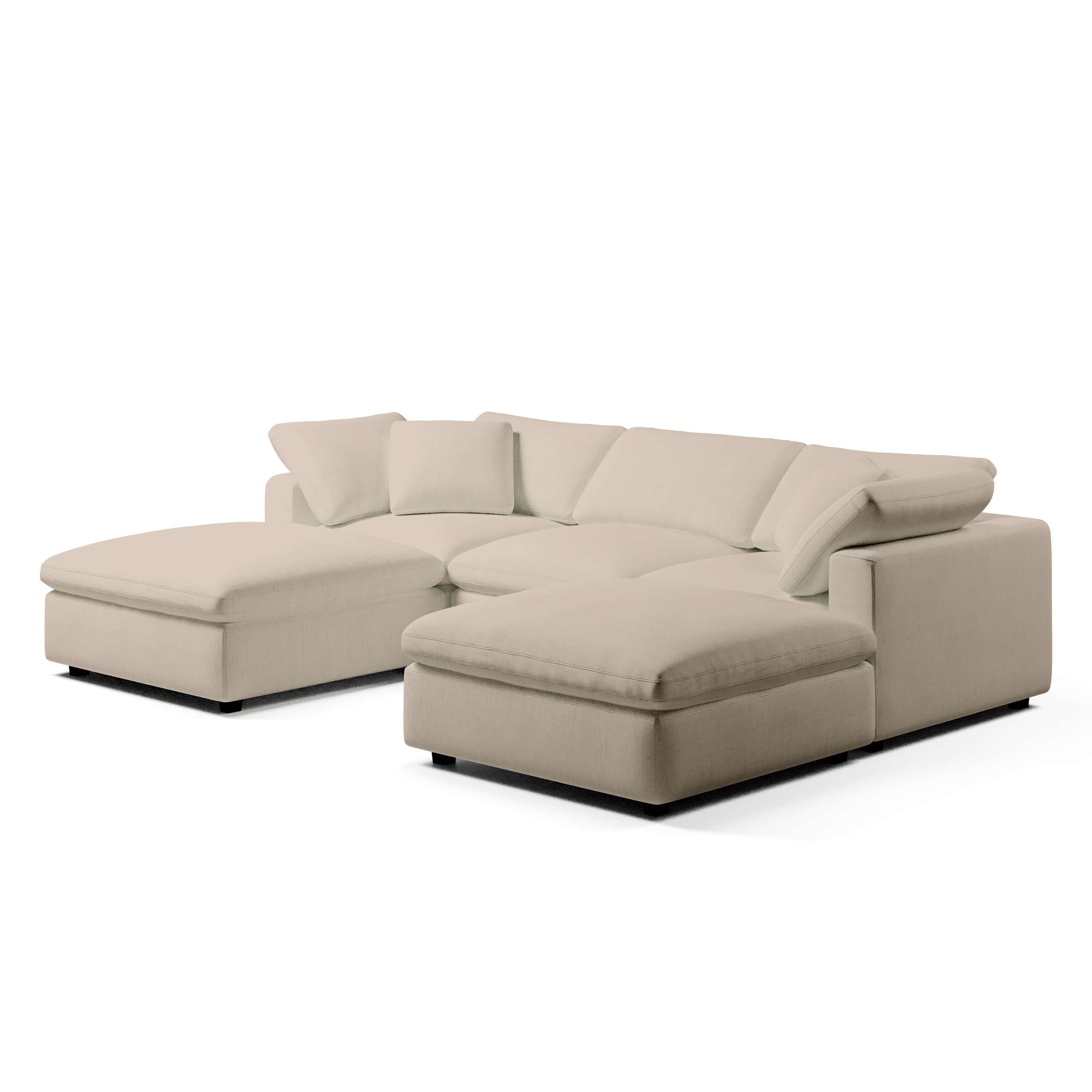 Comfy Modular Sofa - 3-Seater U-Sectional