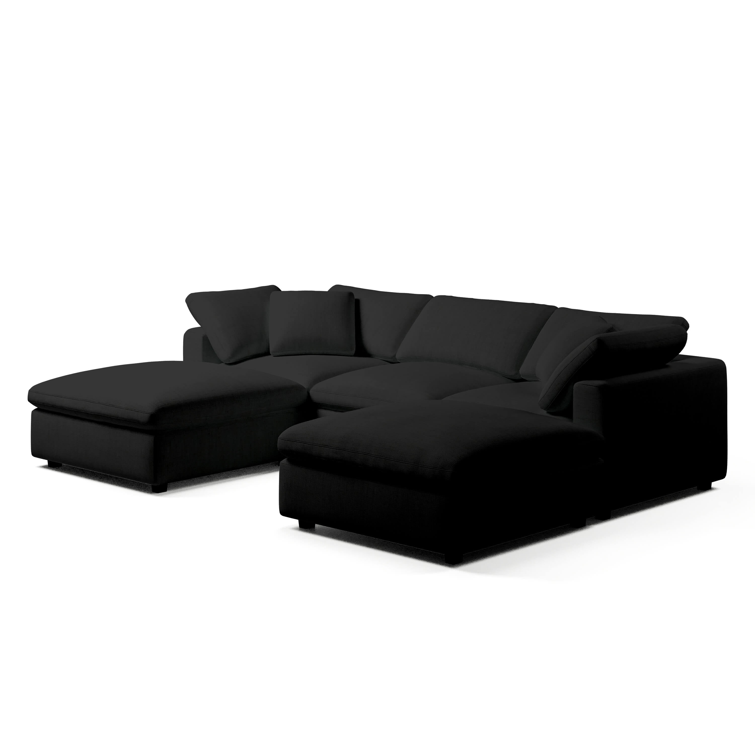 Comfy Modular Sofa - 3-Seater U-Sectional