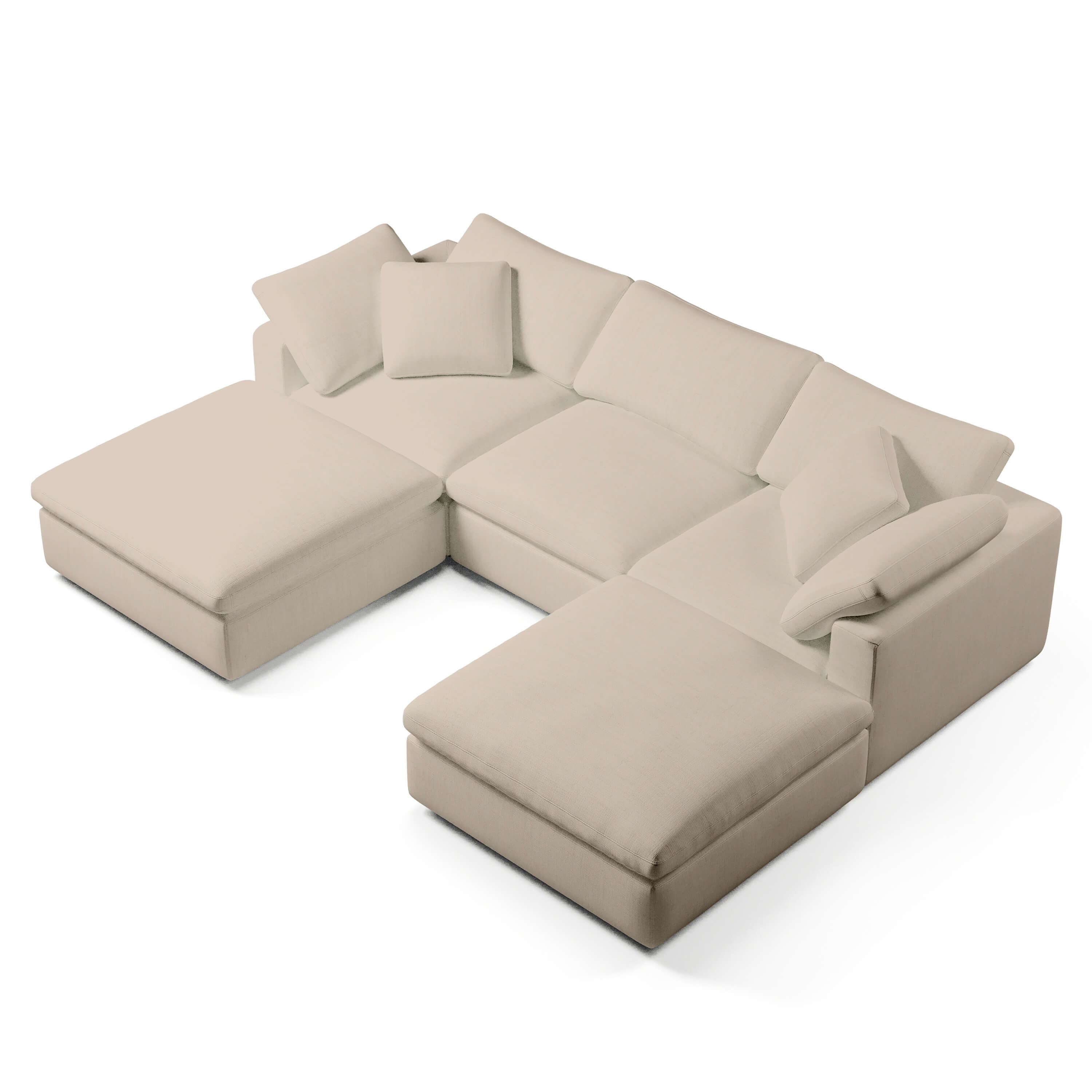 Comfy Modular Sofa - 3-Seater U-Sectional