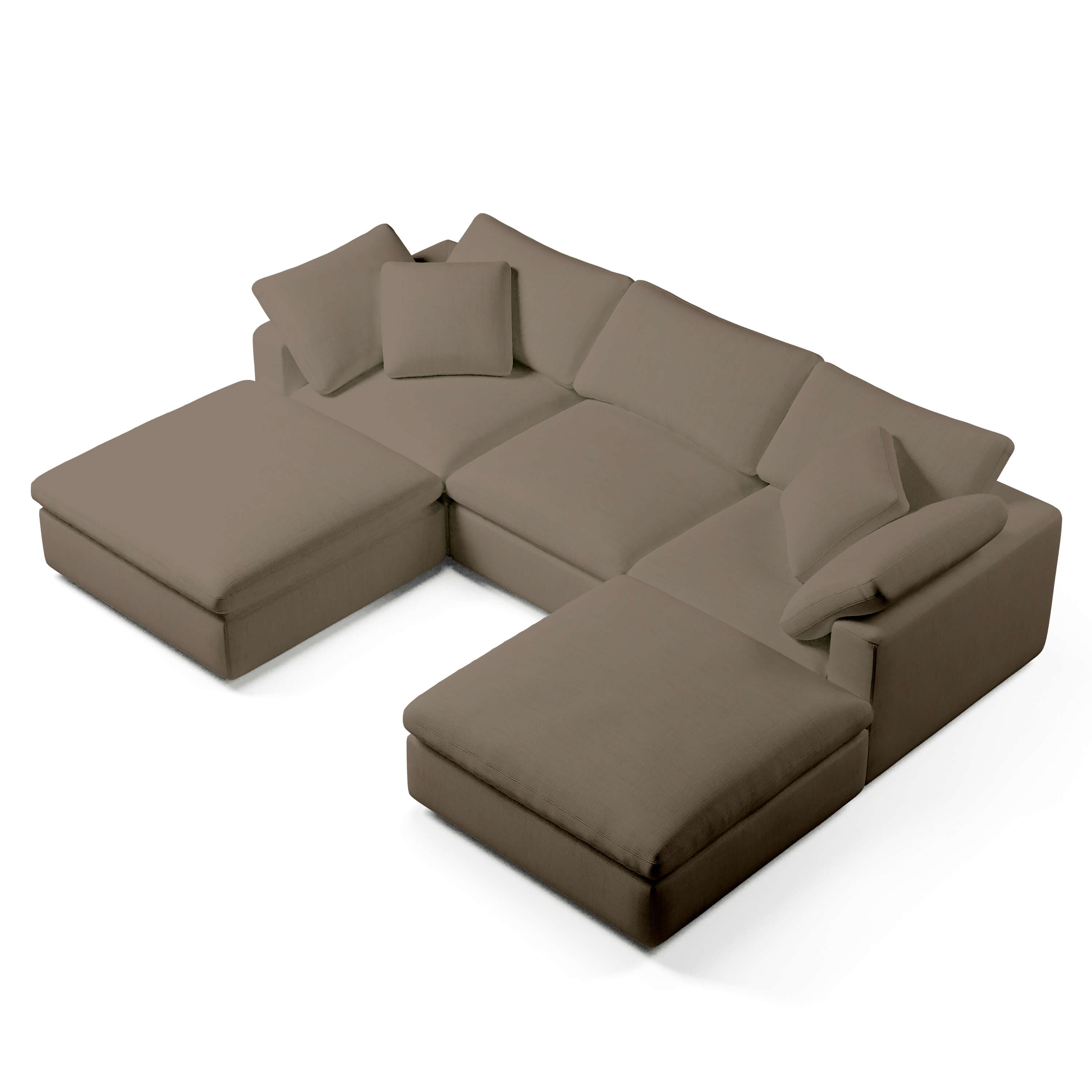 Comfy Modular Sofa - 3-Seater U-Sectional