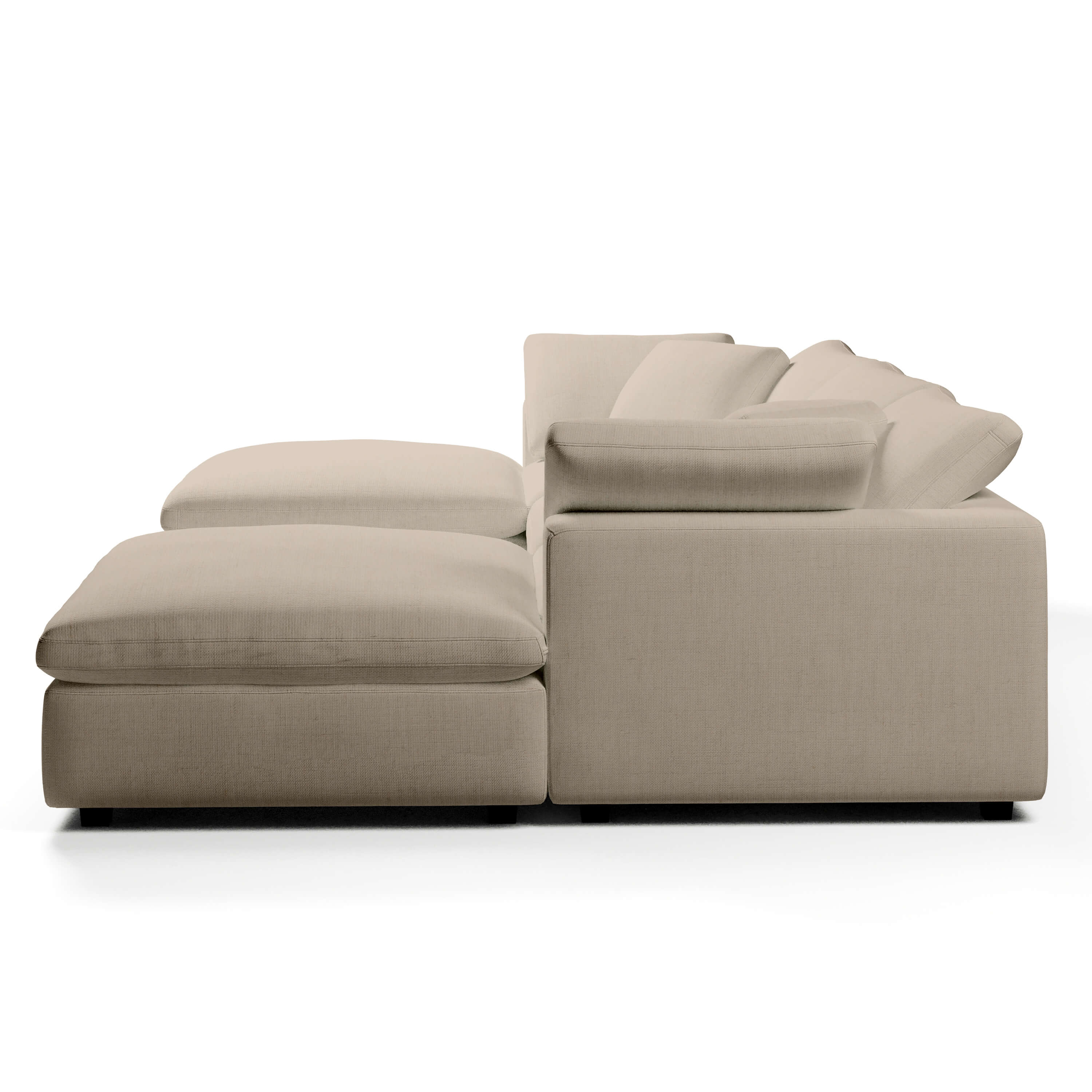 Comfy Modular Sofa - 3-Seater U-Sectional