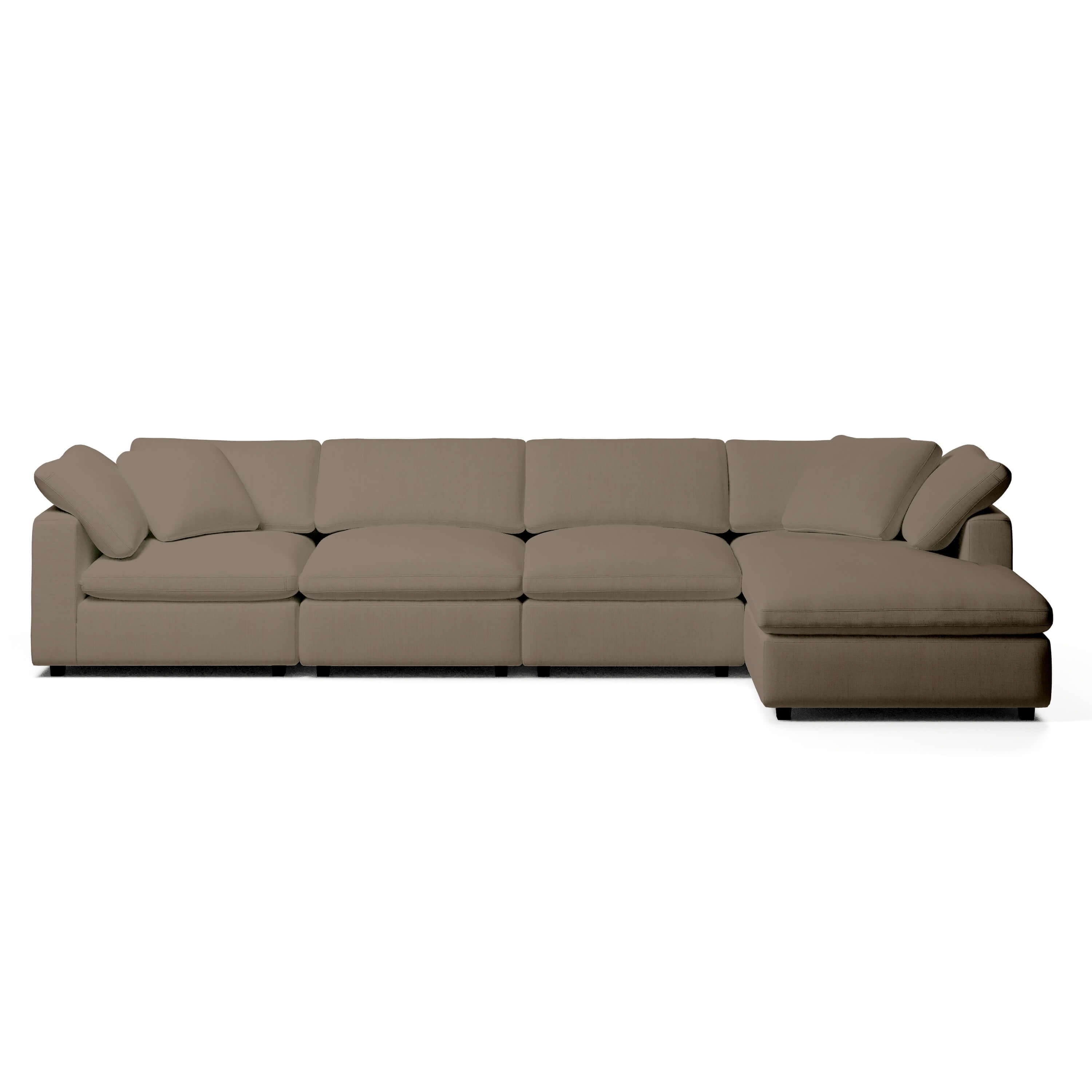 Comfy Modular Sofa - 4-Seater Chaise Sectional - Right Hand Facing