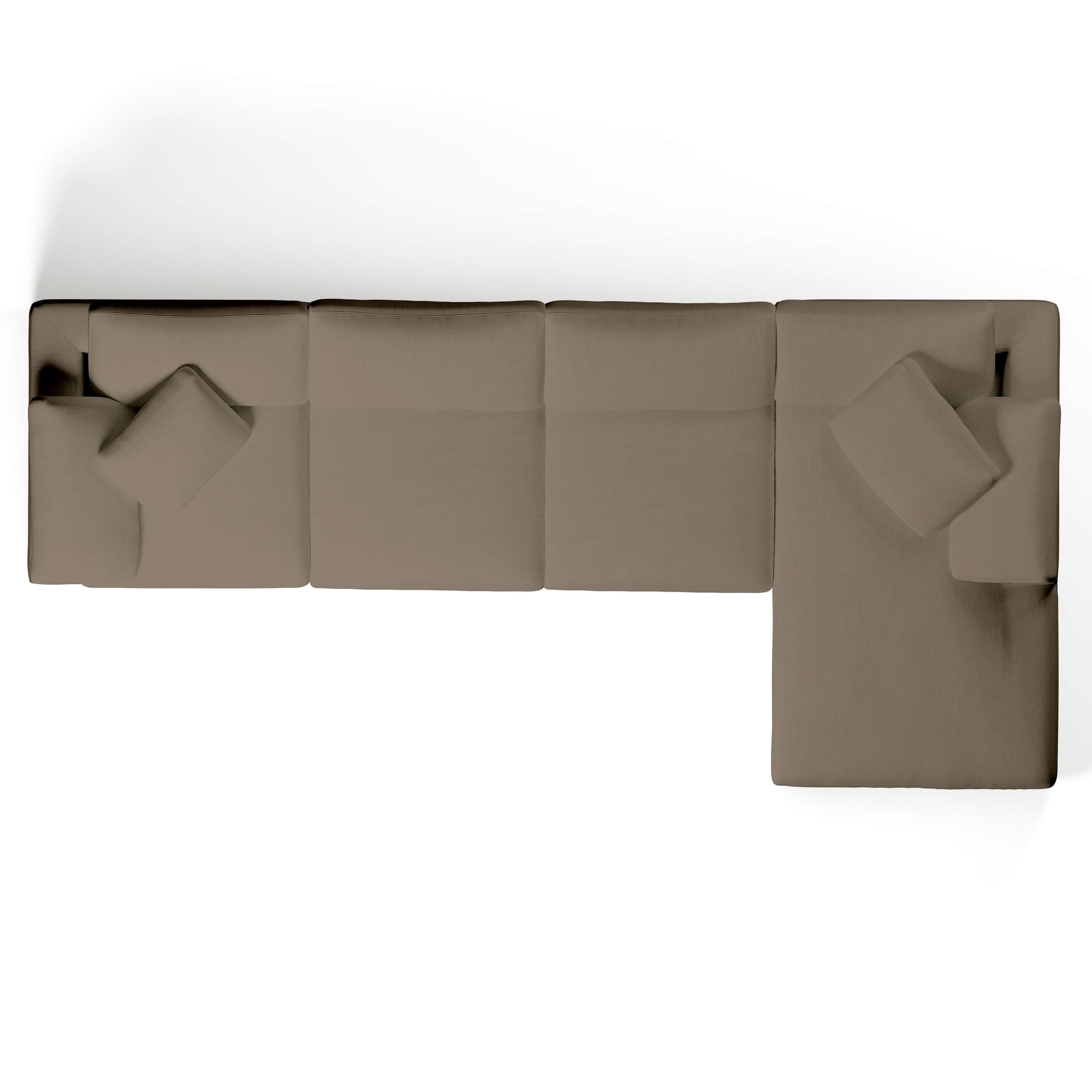 Comfy Modular Sofa - 4-Seater Chaise Sectional - Right Hand Facing