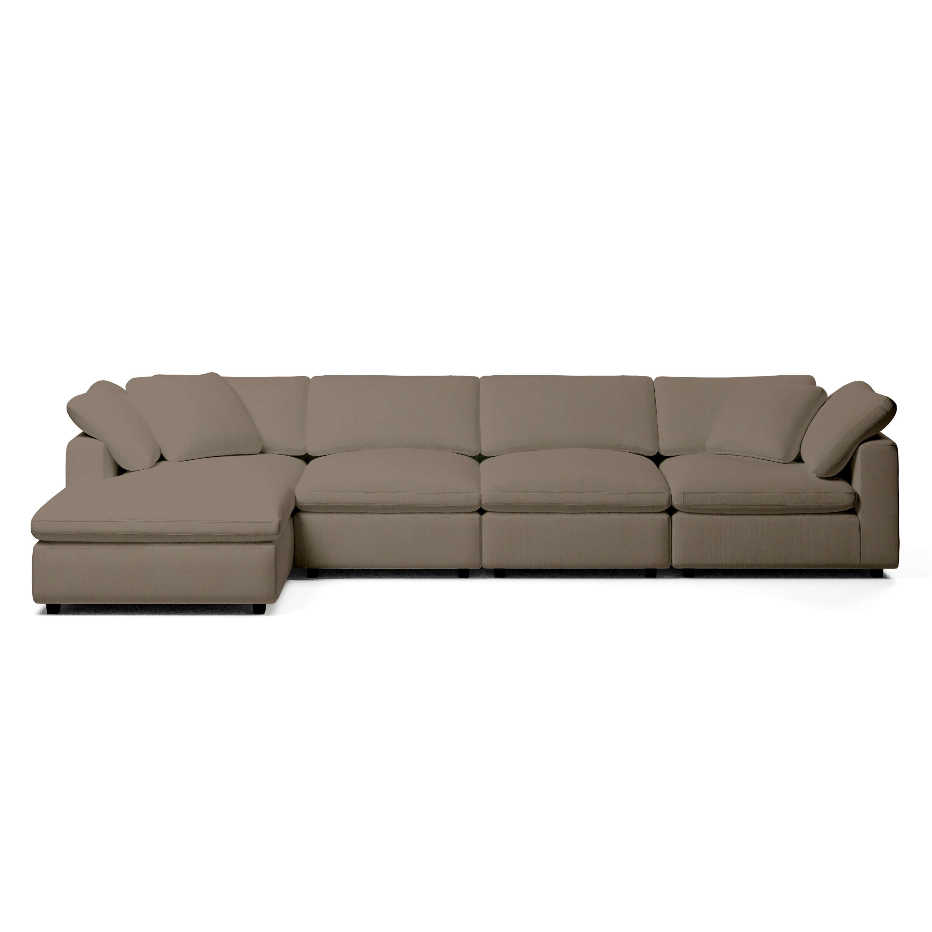 Comfy Modular Sofa - 4-Seater Chaise Sectional - Left Hand Facing