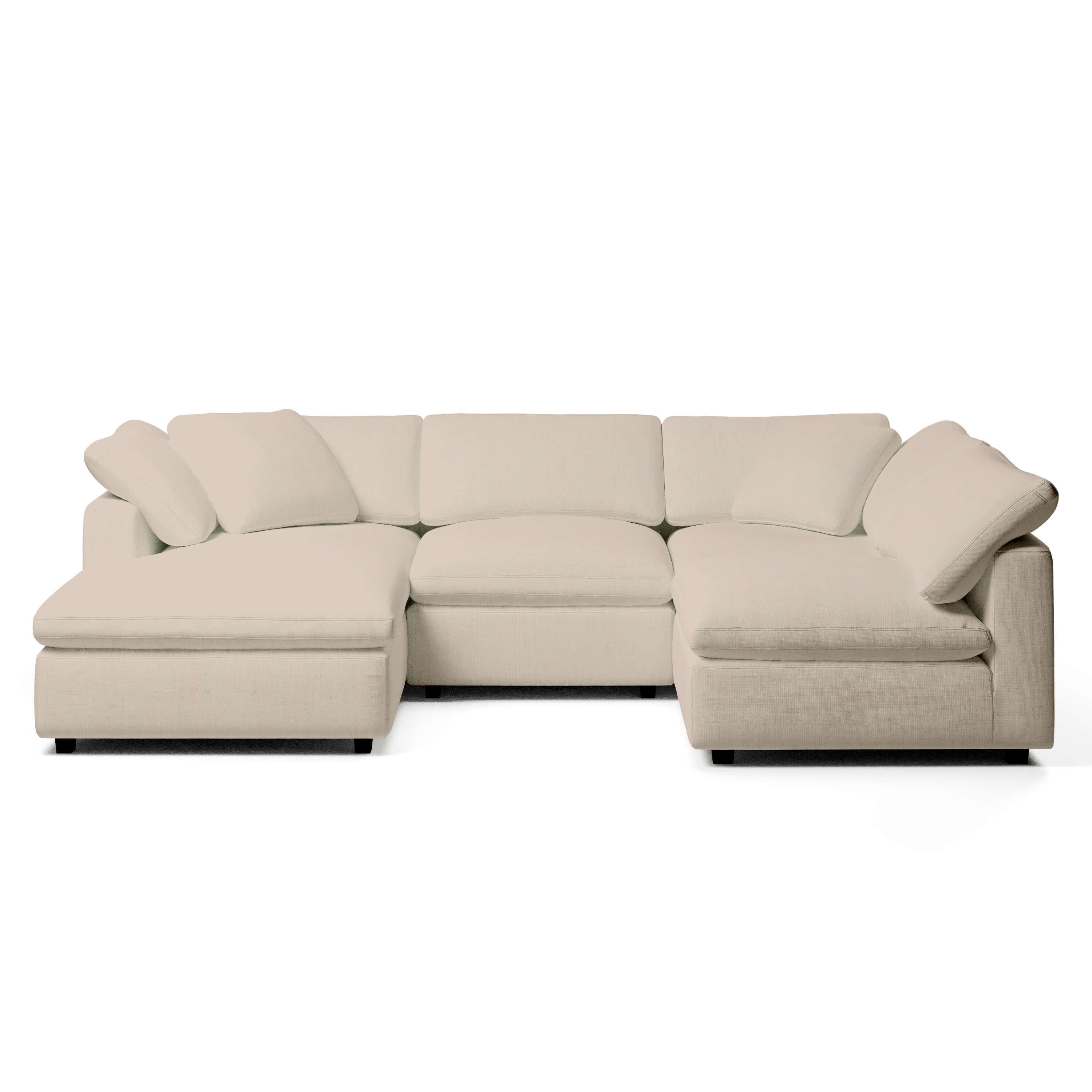 Comfy Modular Sofa - 4-Seater Chaise Sectional - Left Hand Facing