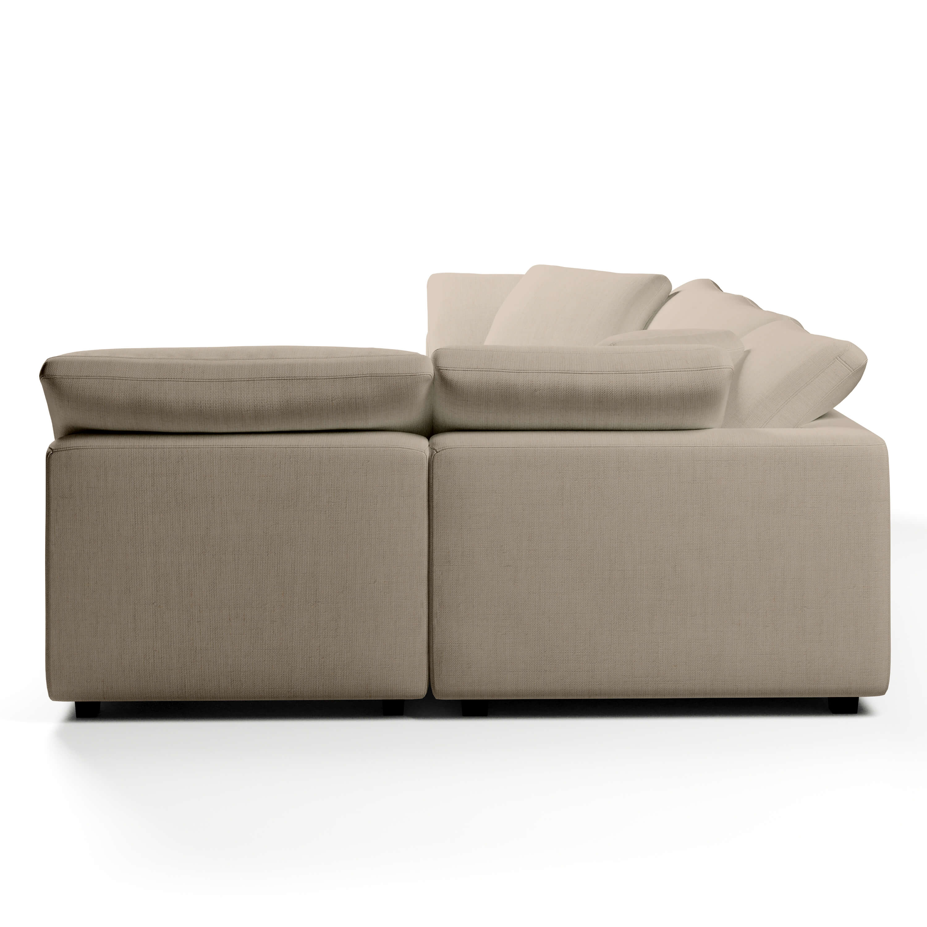 Comfy Modular Sofa - 4-Seater Chaise Sectional - Left Hand Facing