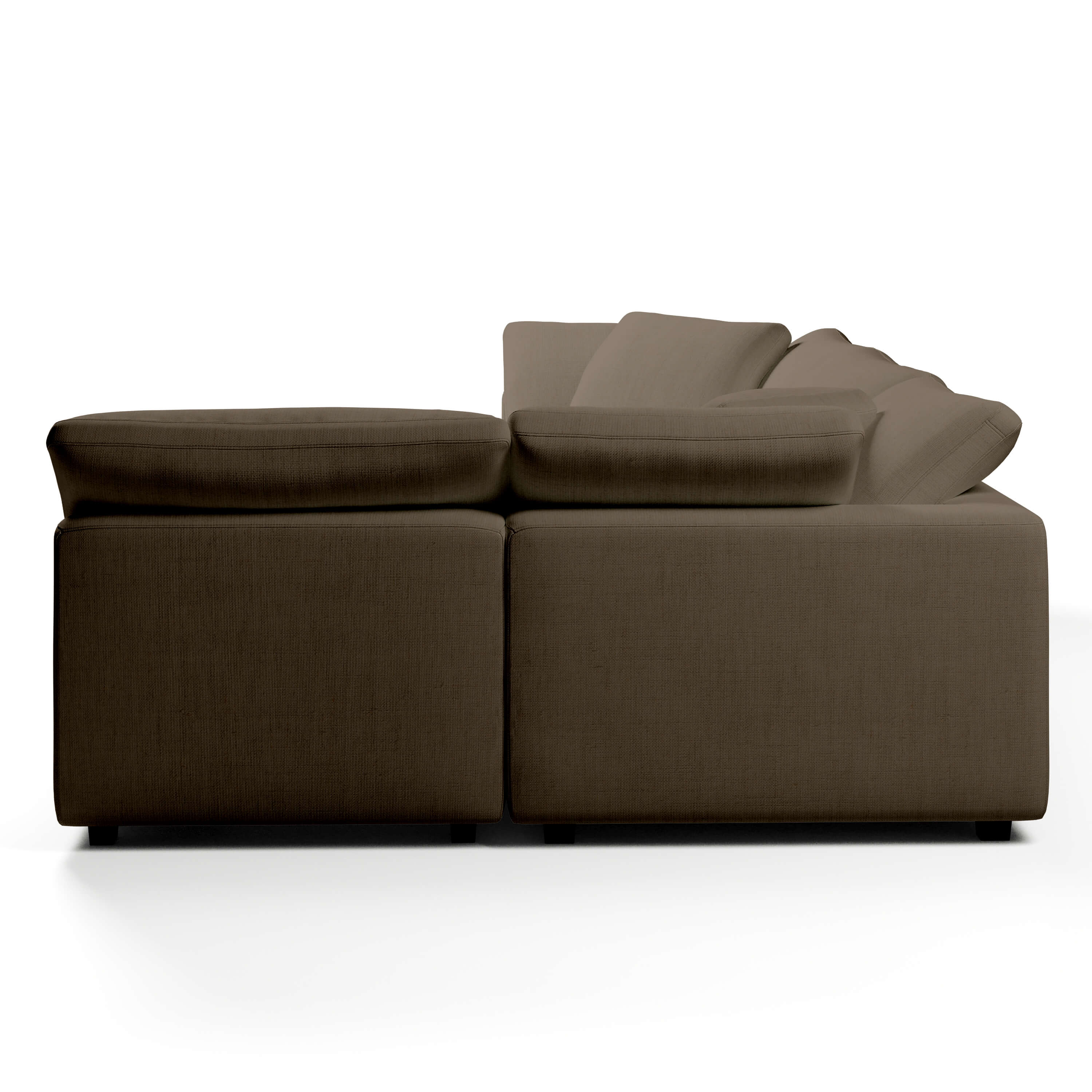 Comfy Modular Sofa - 4-Seater Chaise Sectional - Left Hand Facing