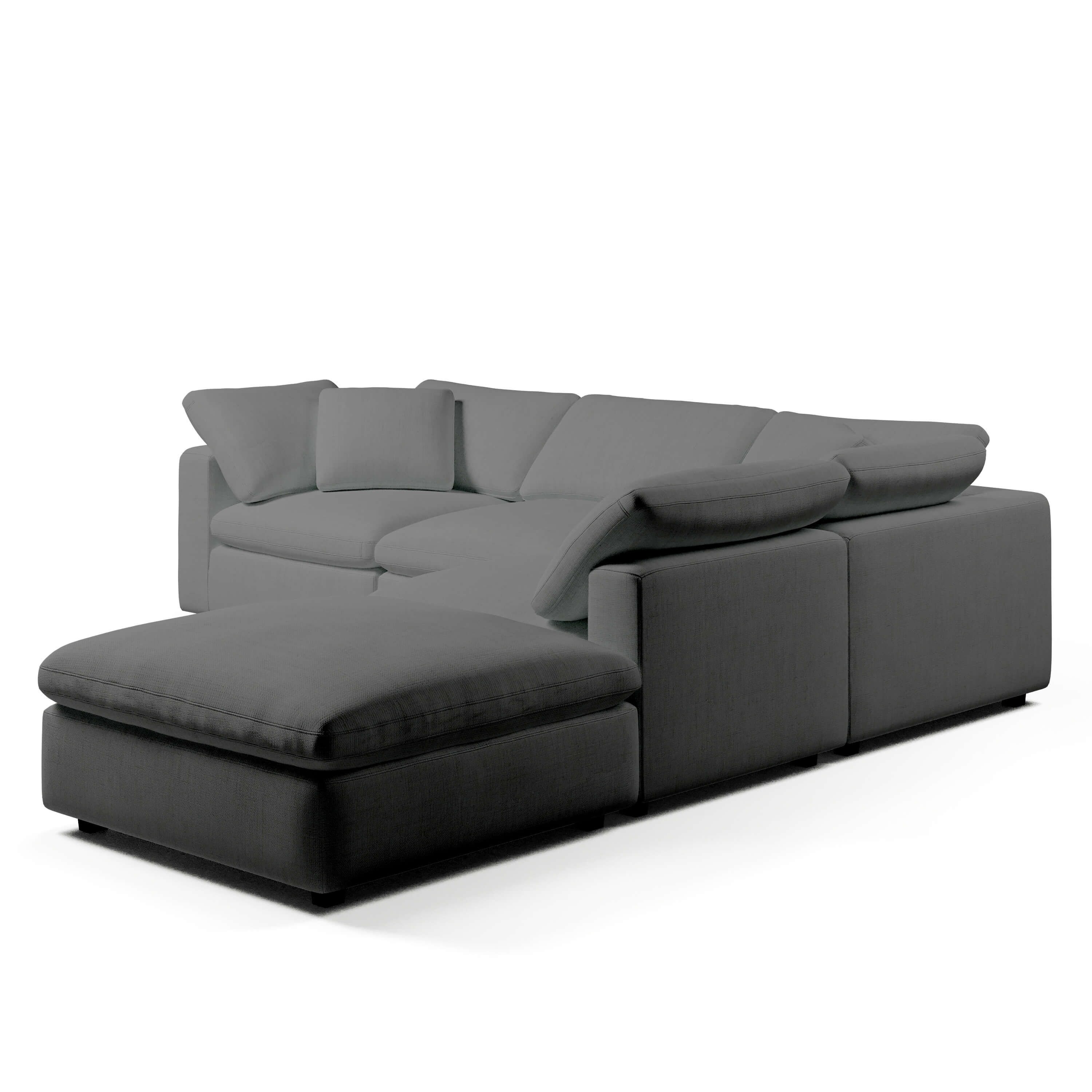 L-Shape Couch with Ottoman | Comfy Modular Sofa | Couch Haus