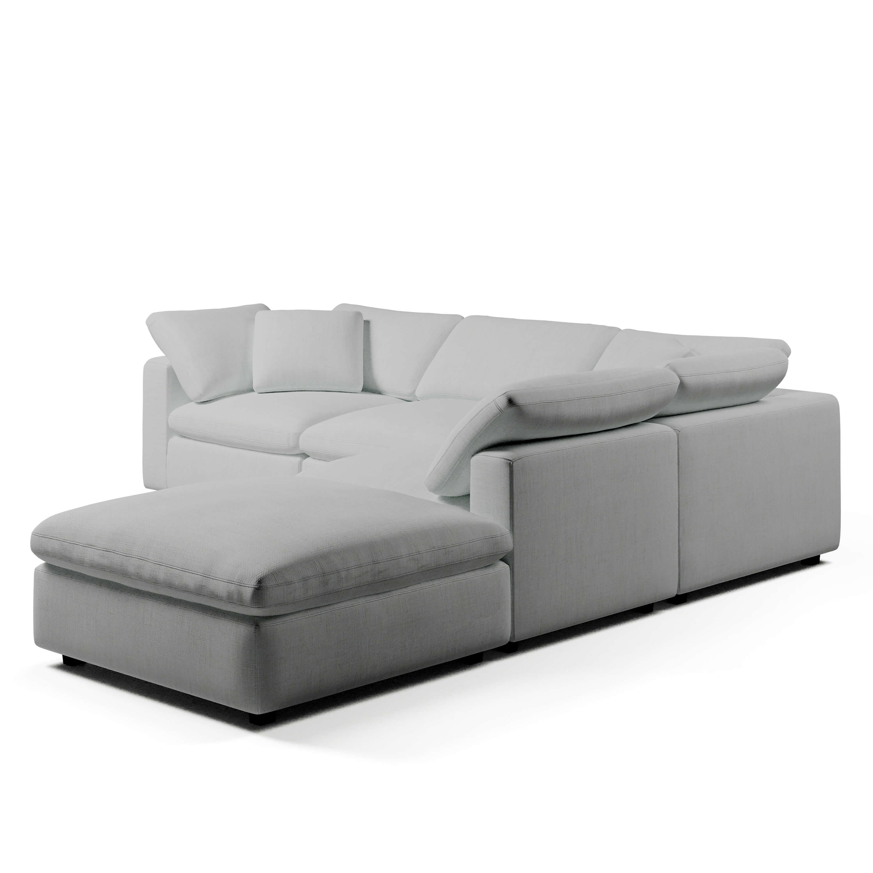 L-Shape Couch with Ottoman | Comfy Modular Sofa | Couch Haus