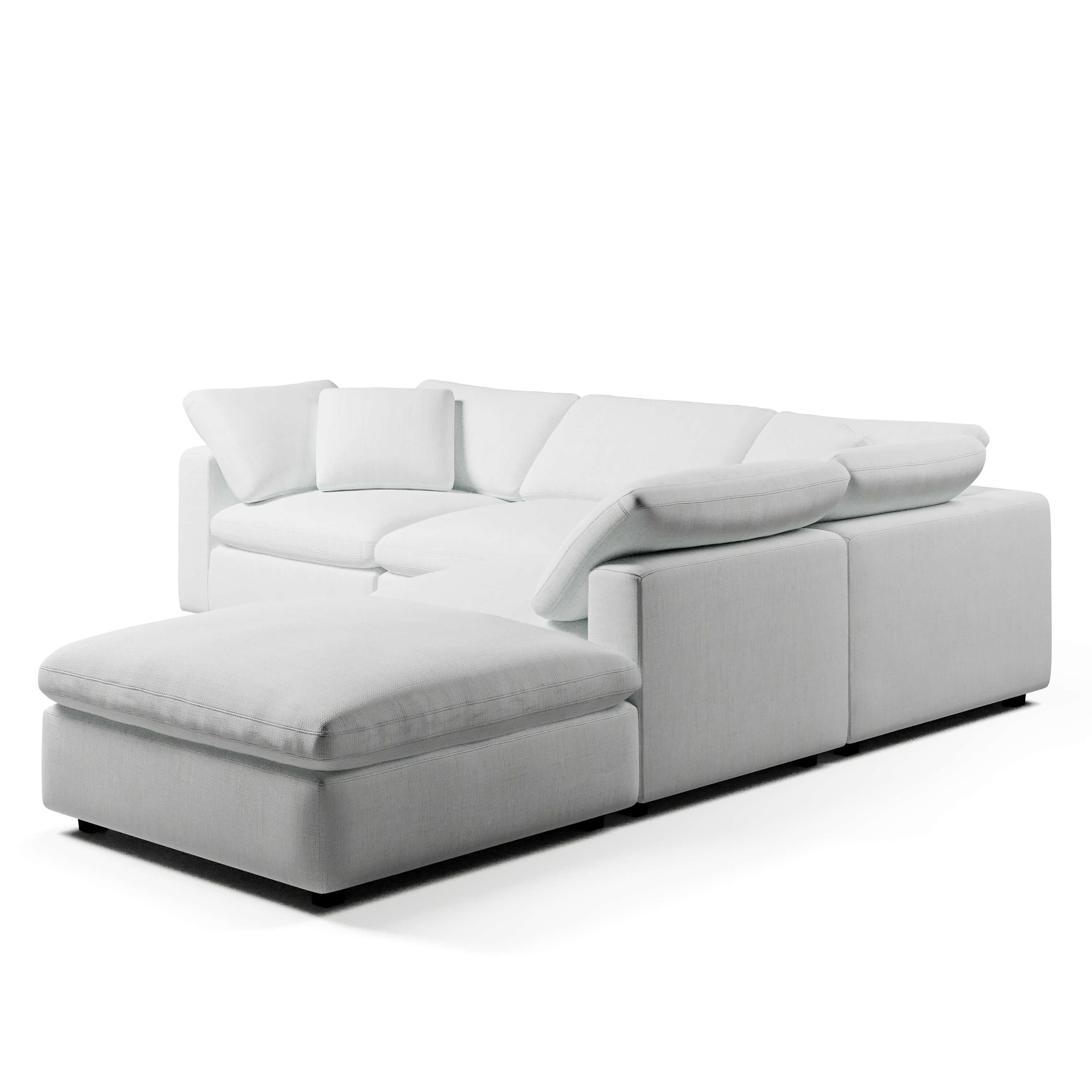 L-Shape Couch with Ottoman | Comfy Modular Sofa | Couch Haus