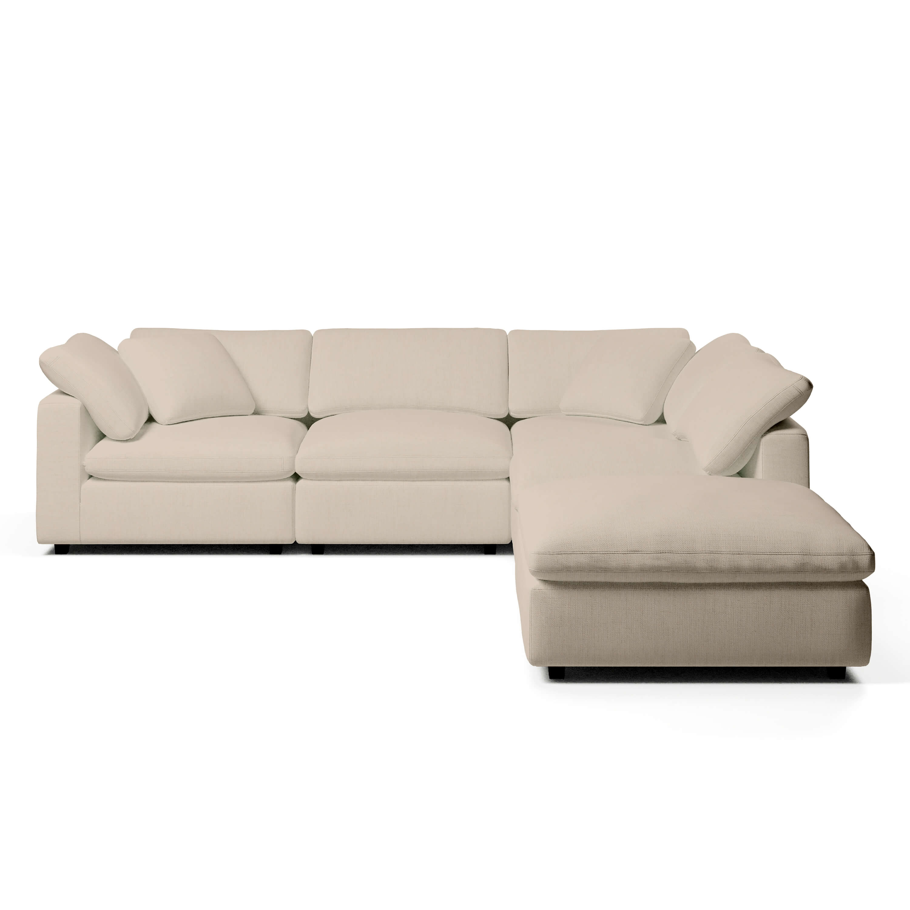 L-Shape Couch with Ottoman | Comfy Modular Sofa | Couch Haus