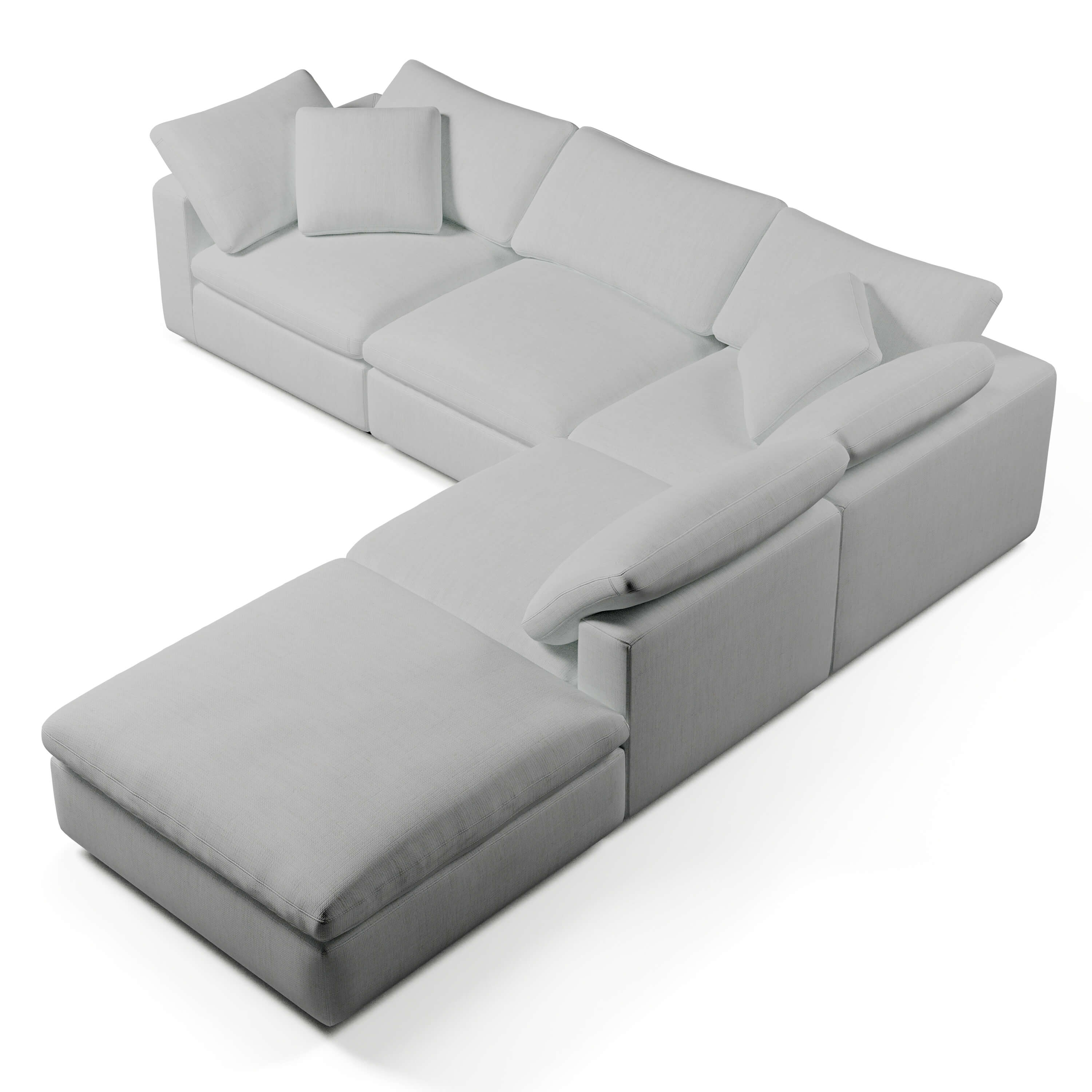 L-Shape Couch with Ottoman | Comfy Modular Sofa | Couch Haus