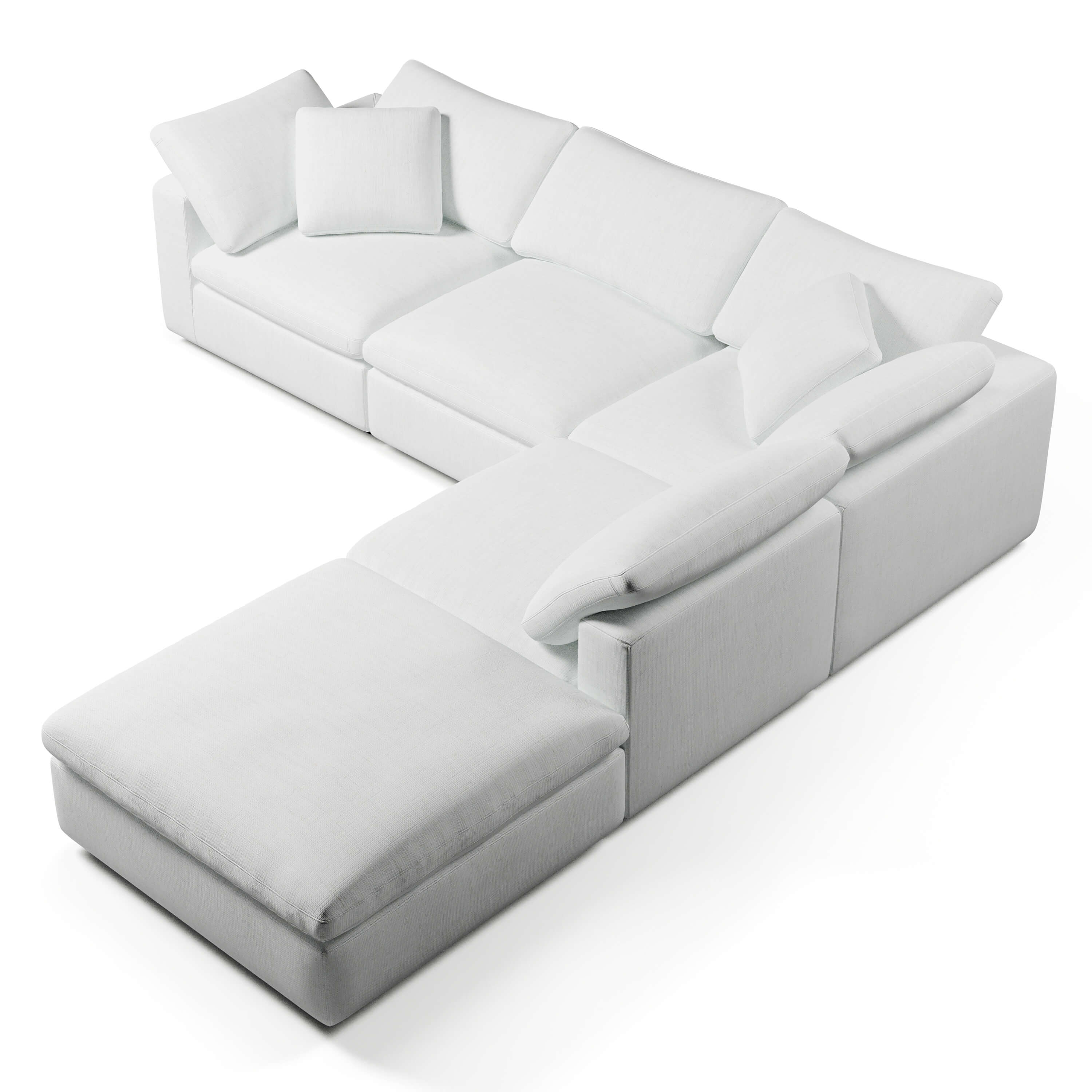 L-Shape Couch with Ottoman | Comfy Modular Sofa | Couch Haus