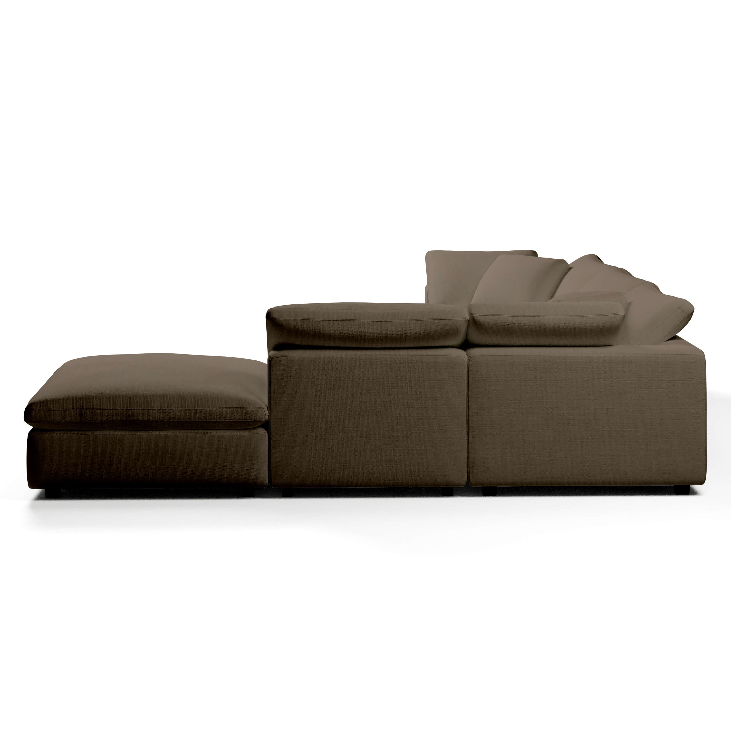 Comfy Modular Sofa - 4-Seater L-Sectional & Ottoman