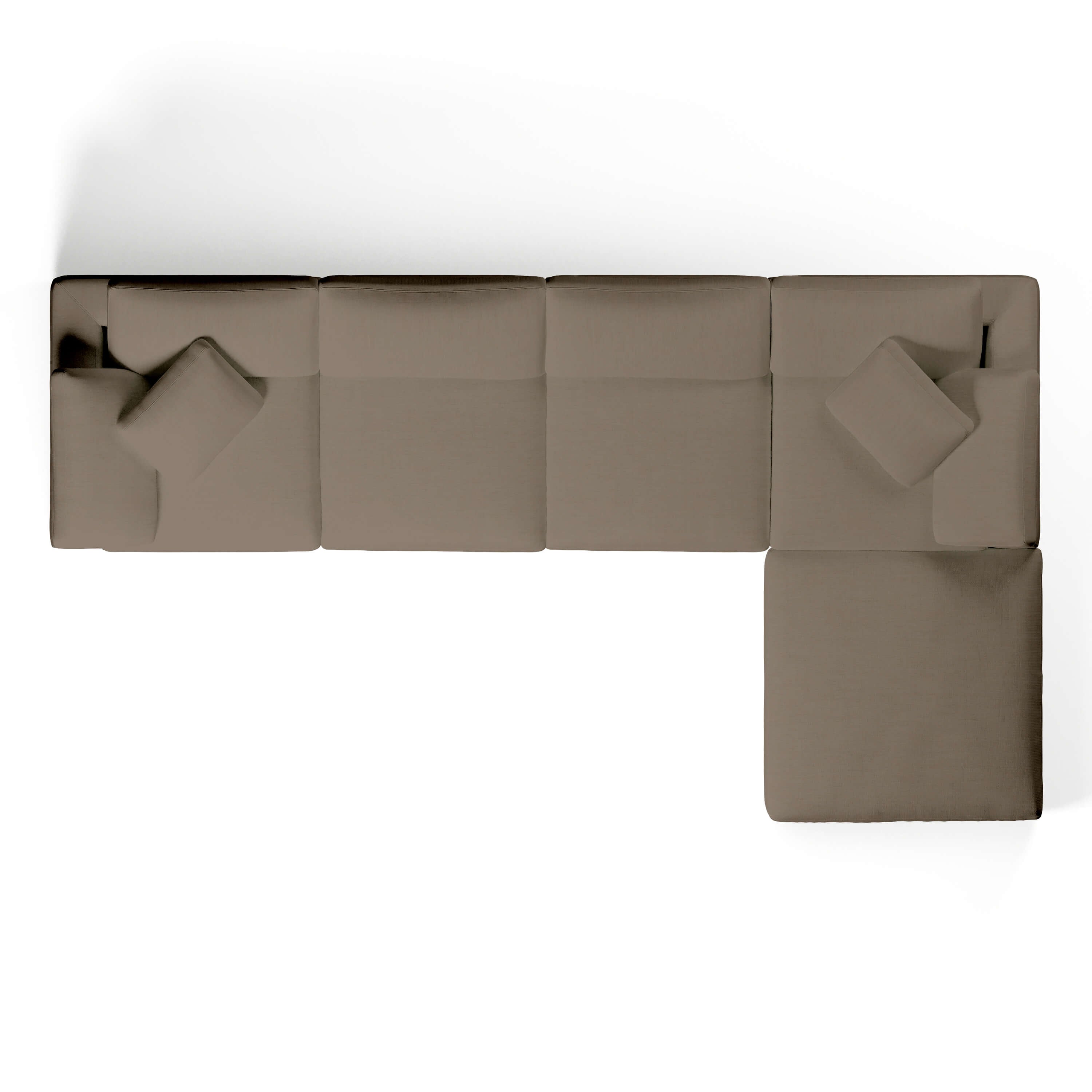 Comfy Modular Sofa - 4-Seater L-Sectional & Ottoman