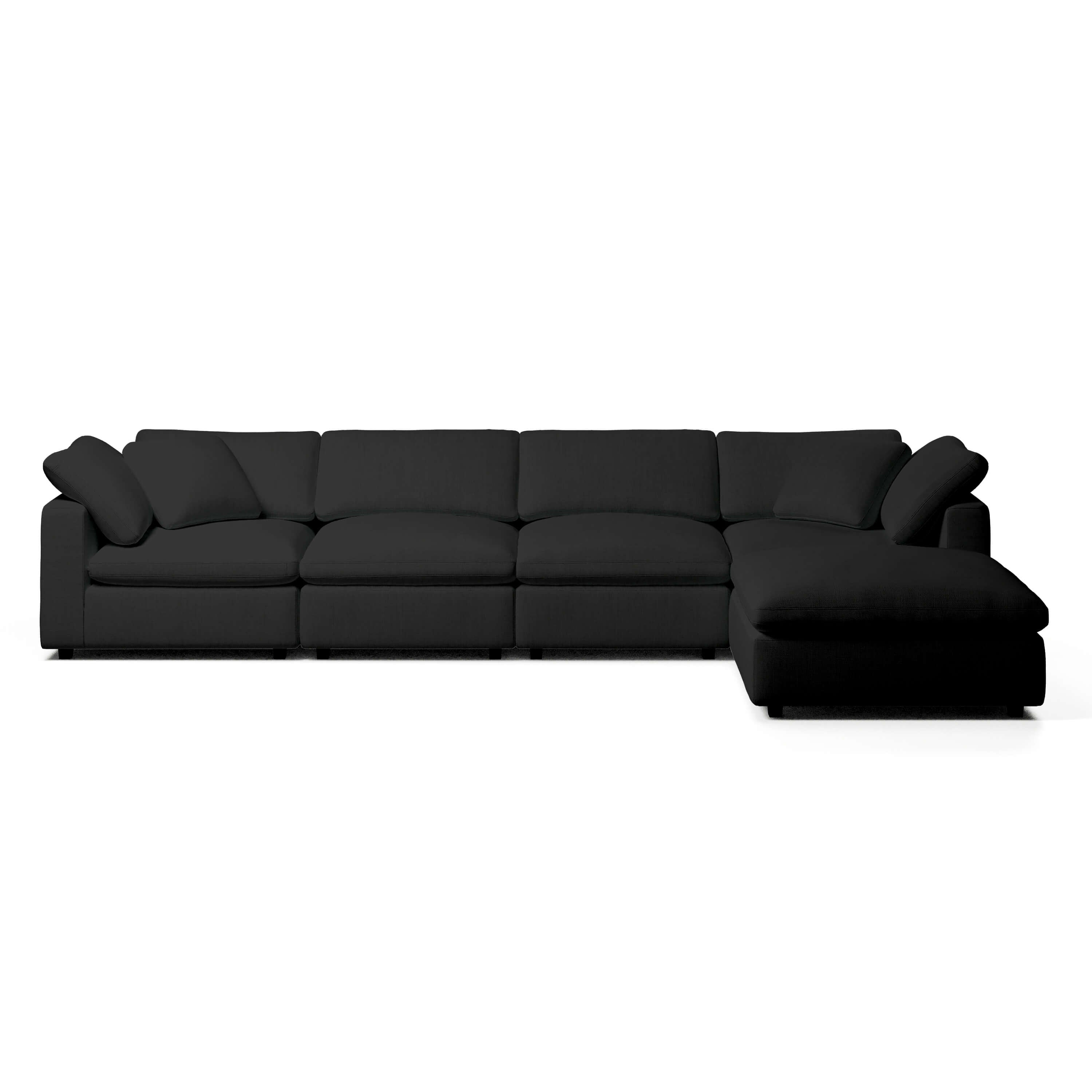 Comfy Modular Sofa - 4-Seater L-Sectional & Ottoman