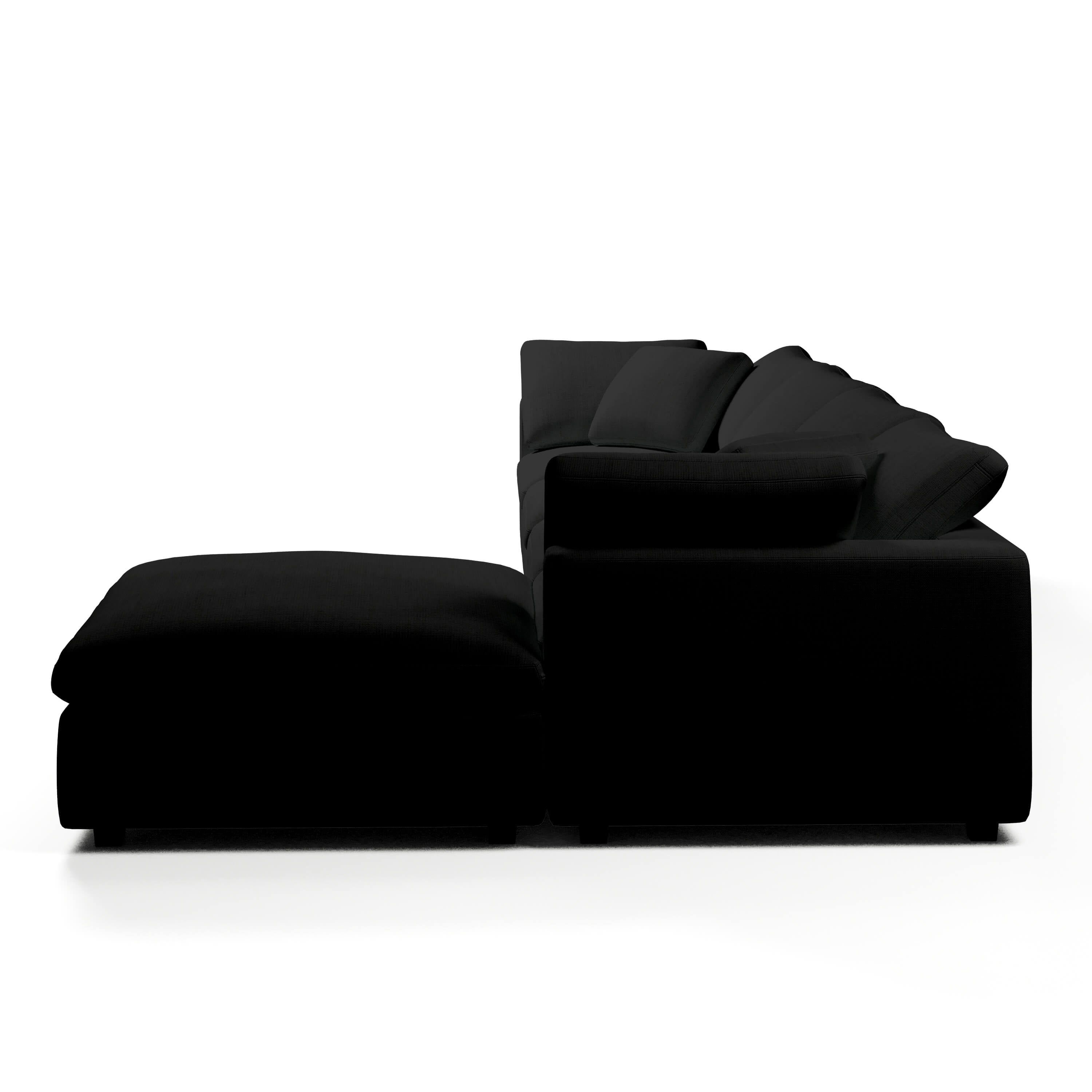 Comfy Modular Sofa - 4-Seater L-Sectional & Ottoman