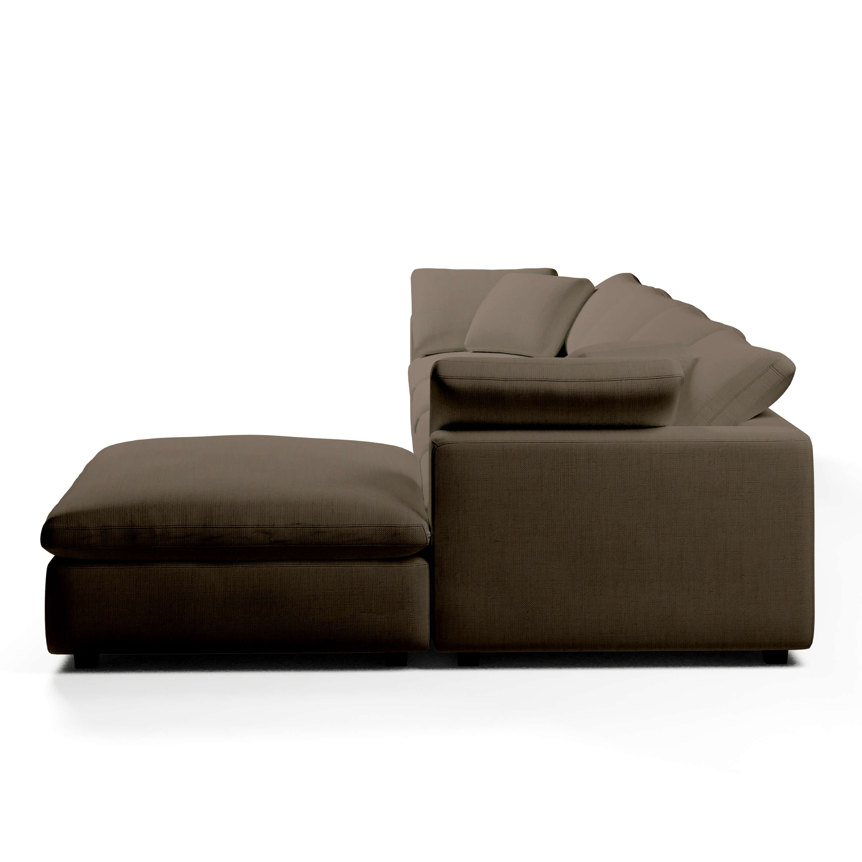 Comfy Modular Sofa - 4-Seater L-Sectional & Ottoman