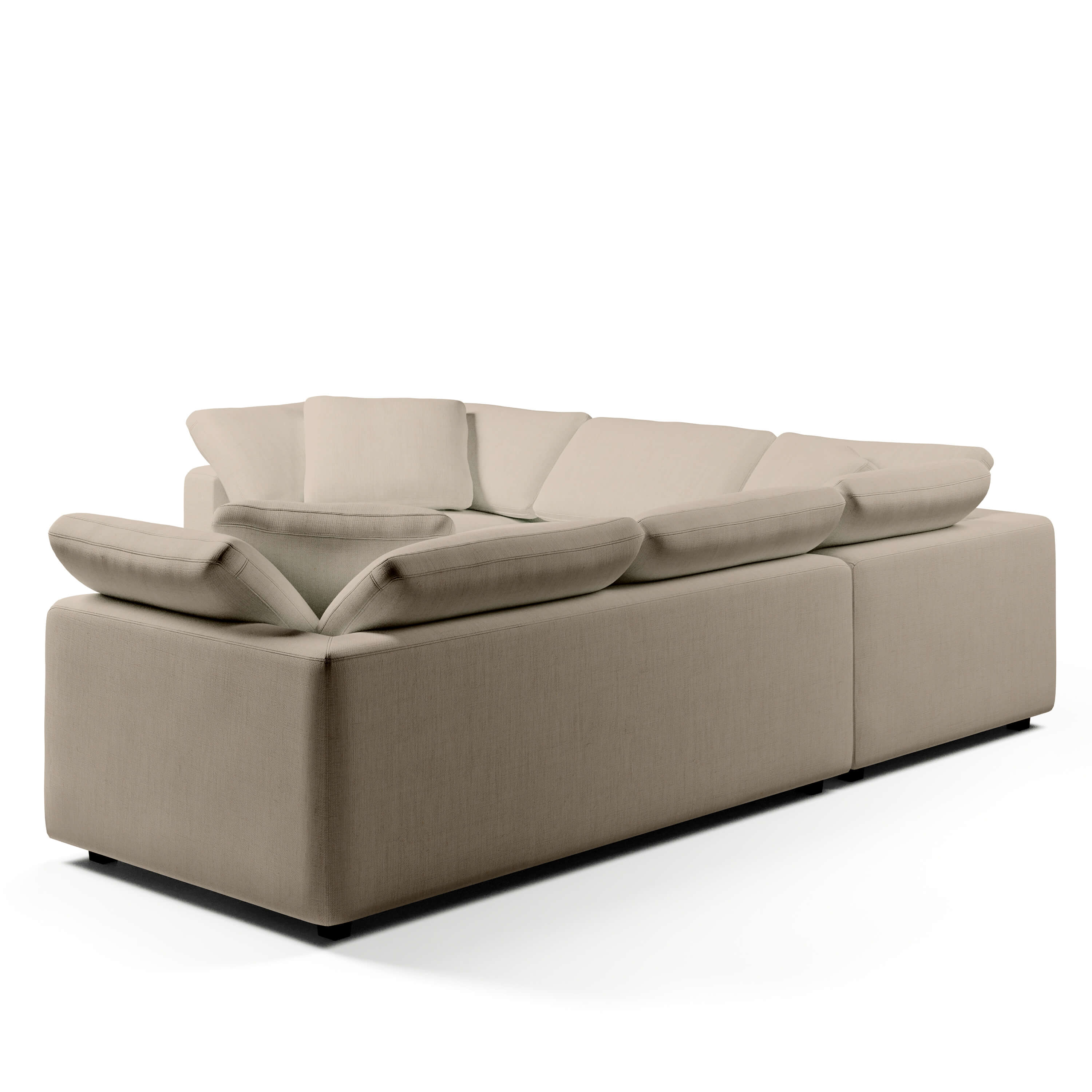 Comfy Modular Sofa - 5-Seater Bench-Seat L-Sectional