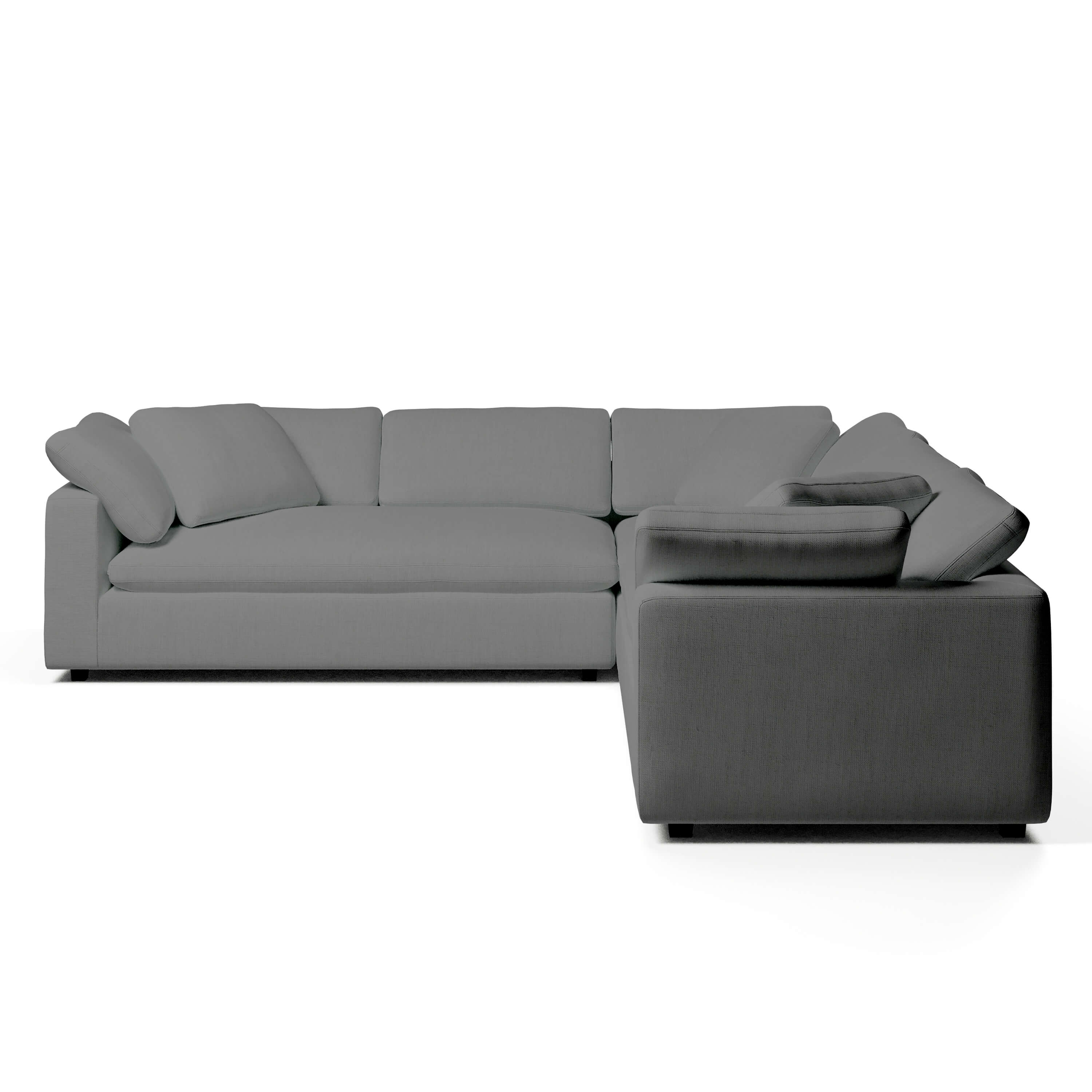 Comfy Modular Sofa - 5-Seater Bench-Seat L-Sectional