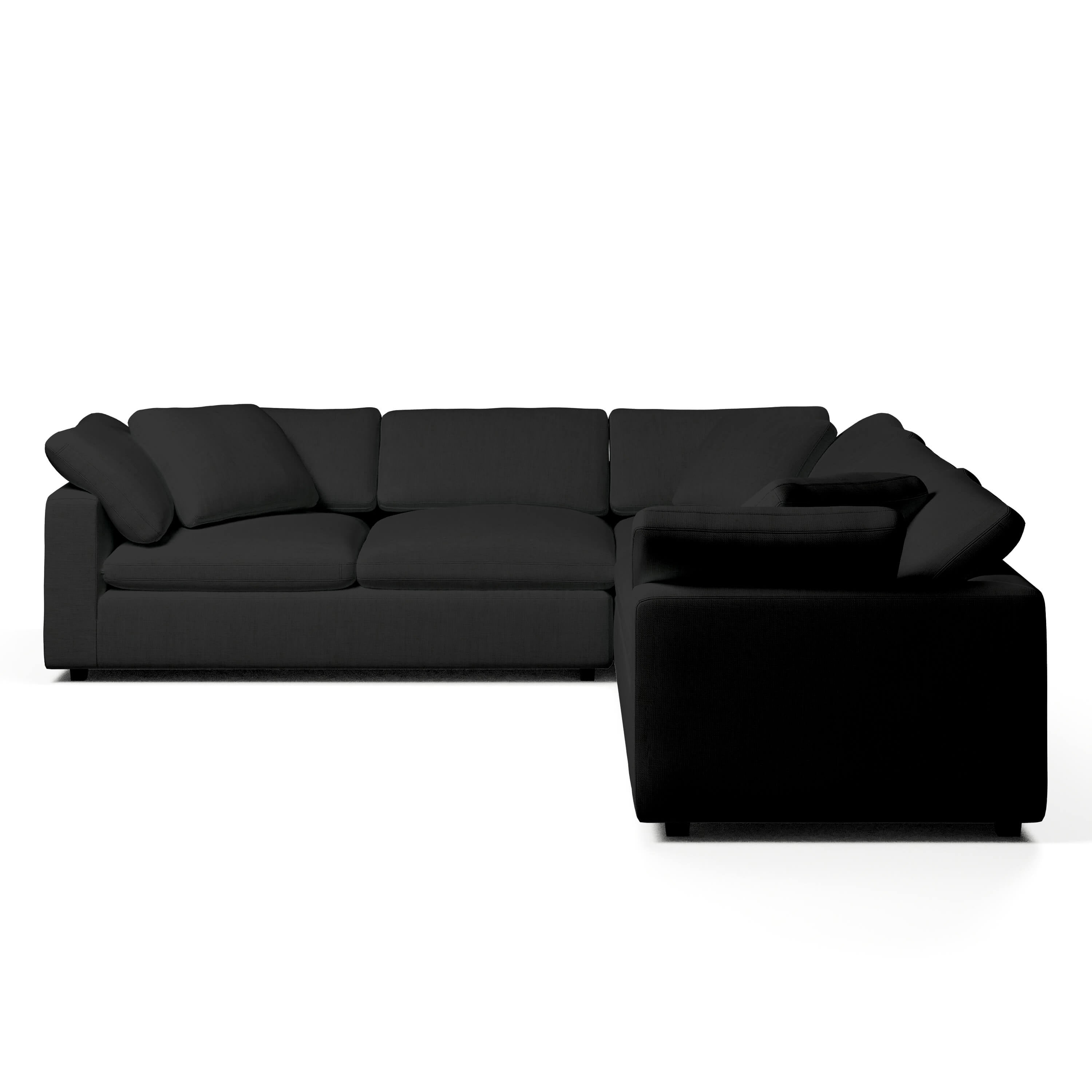 Comfy Modular Sofa - 5-Seater Bench-Seat L-Sectional