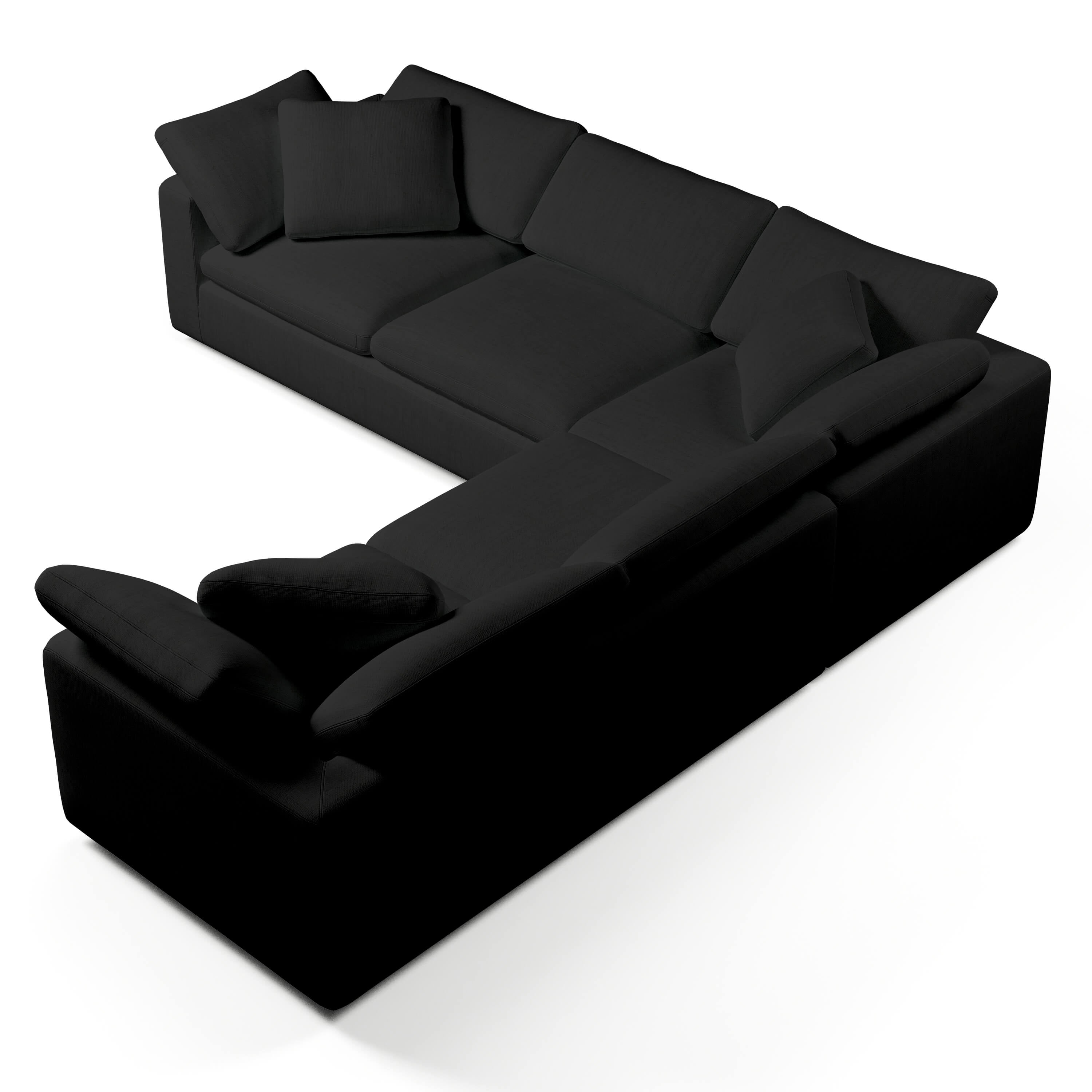 Comfy Modular Sofa - 5-Seater Bench-Seat L-Sectional