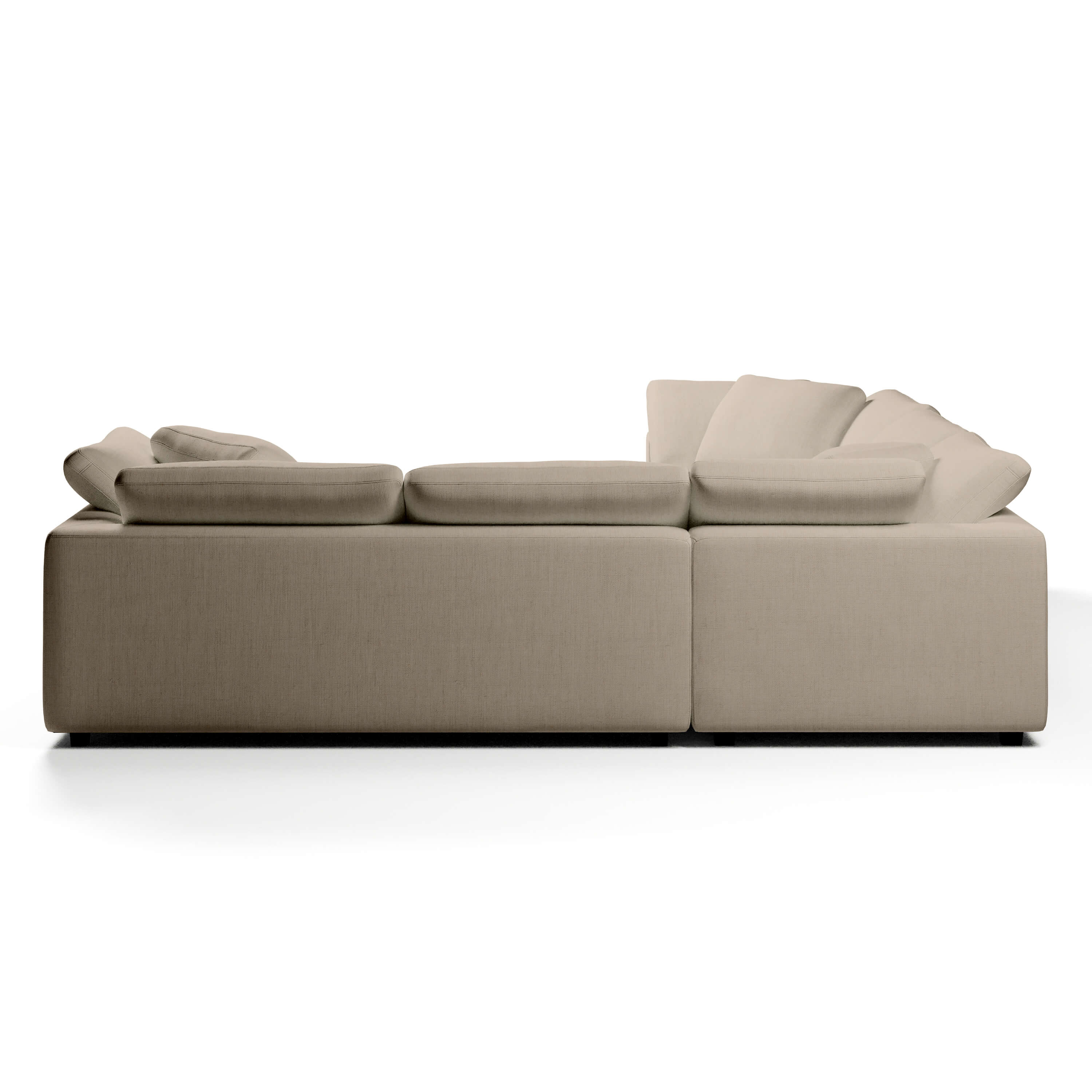 Comfy Modular Sofa - 5-Seater Bench-Seat L-Sectional